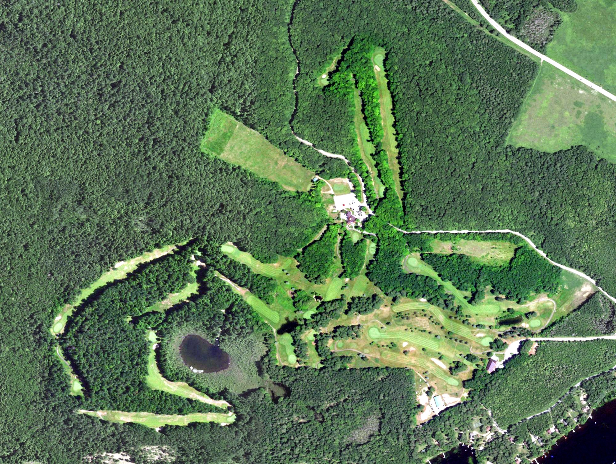 Aerial view of Pine Hills Golf Club, WI