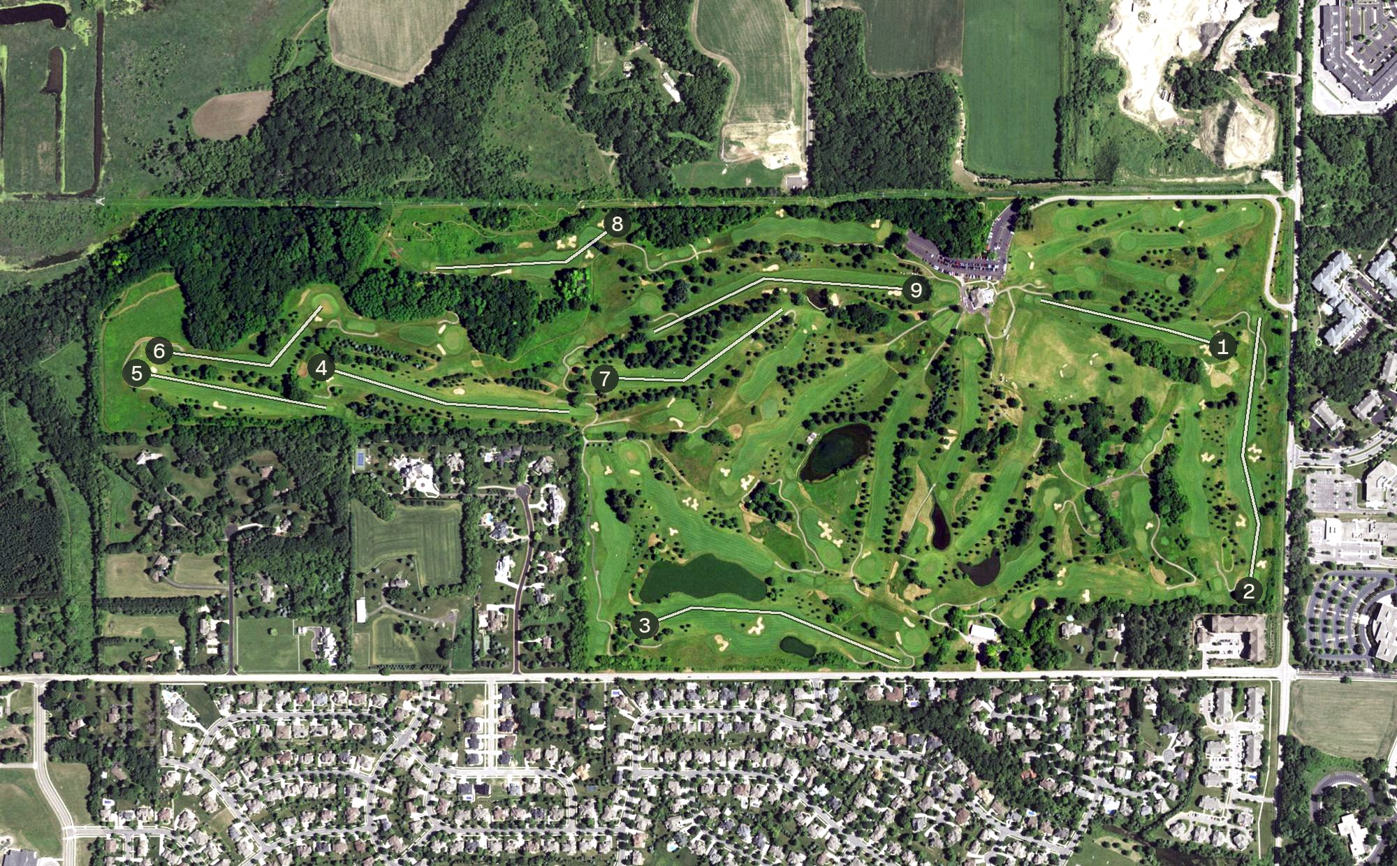 Aerial view of Pleasant View Golf Course, WI