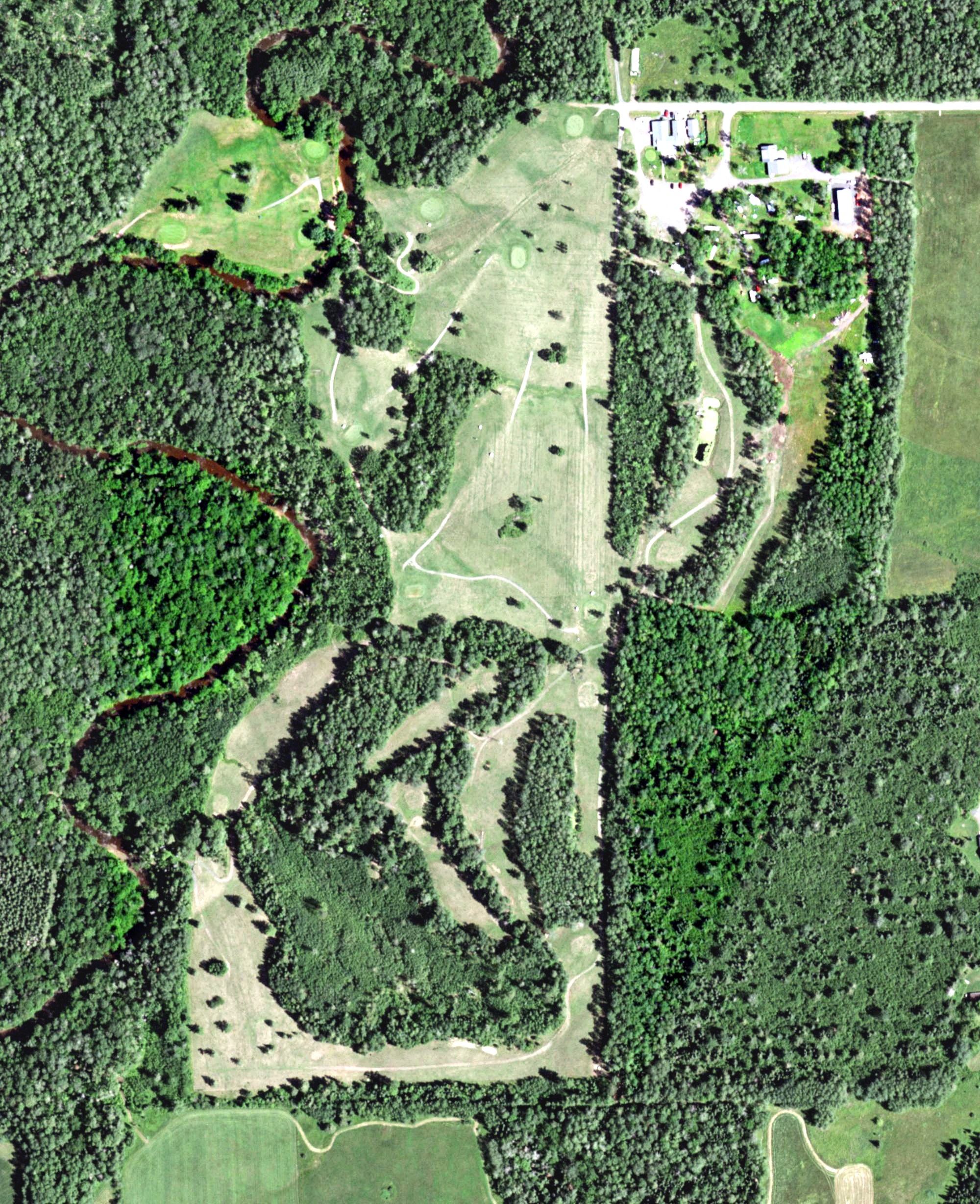 Aerial view of Poplar Golf Course, WI