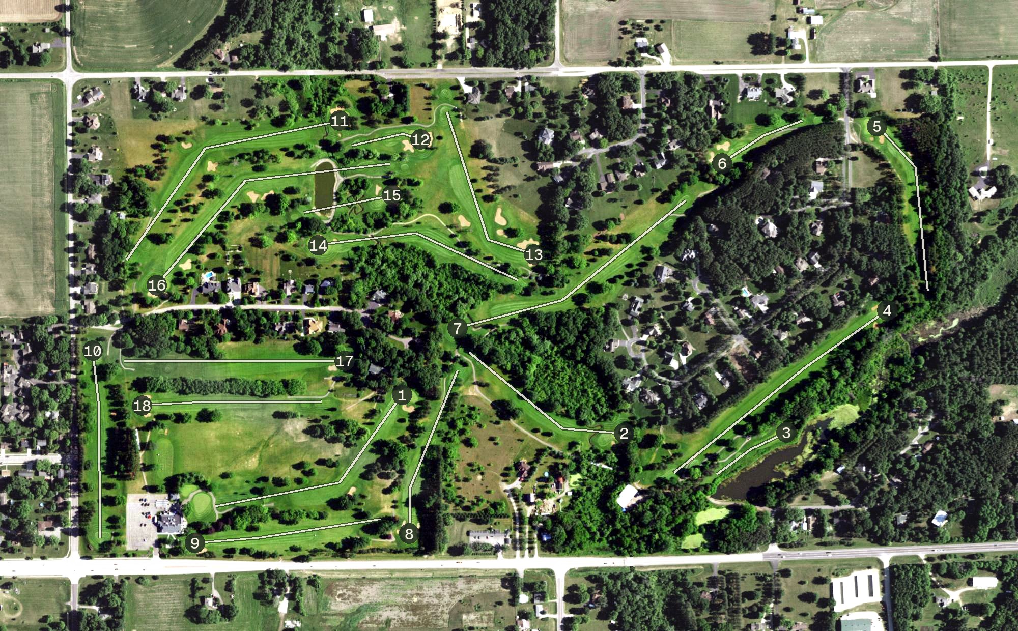 Aerial view of Reedsburg Country Club, WI