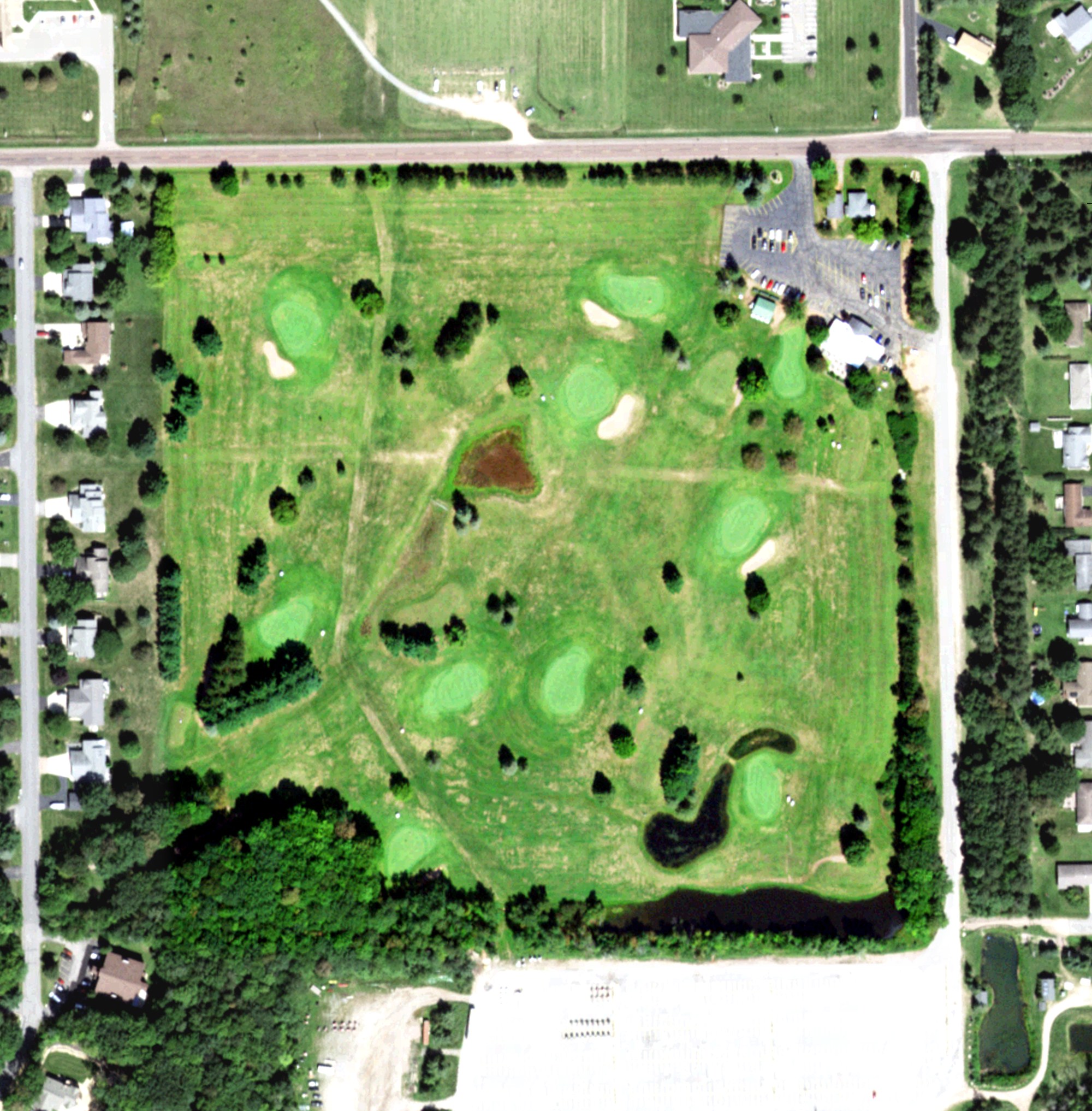 Aerial view of Rib Mountain Golf Course, WI