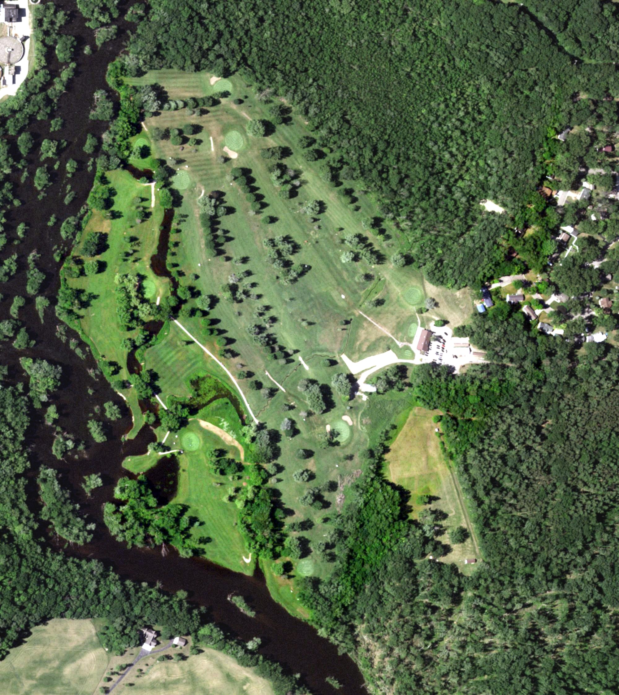 Aerial view of River Island Golf Course, WI