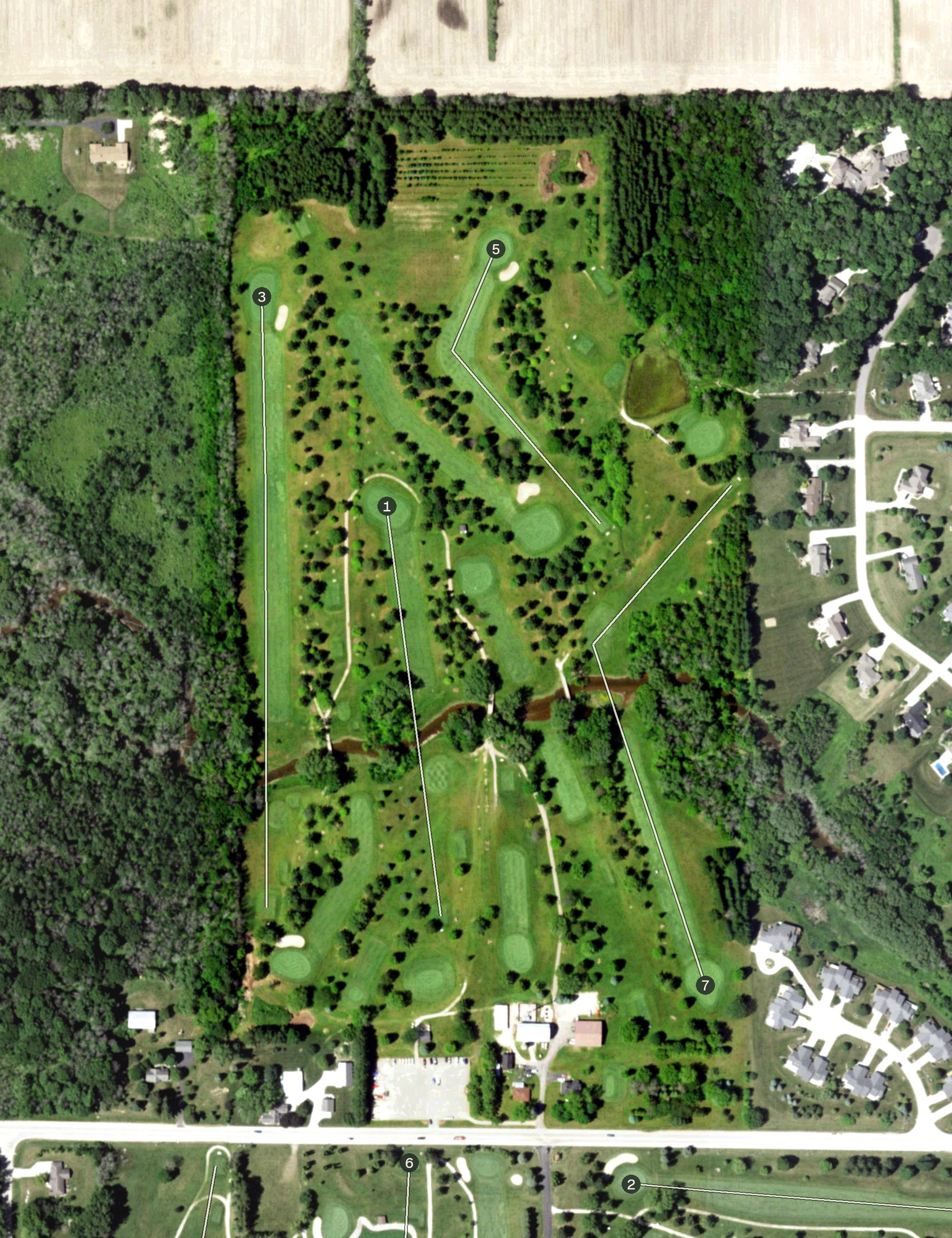 Aerial view of Riverwoods, WI