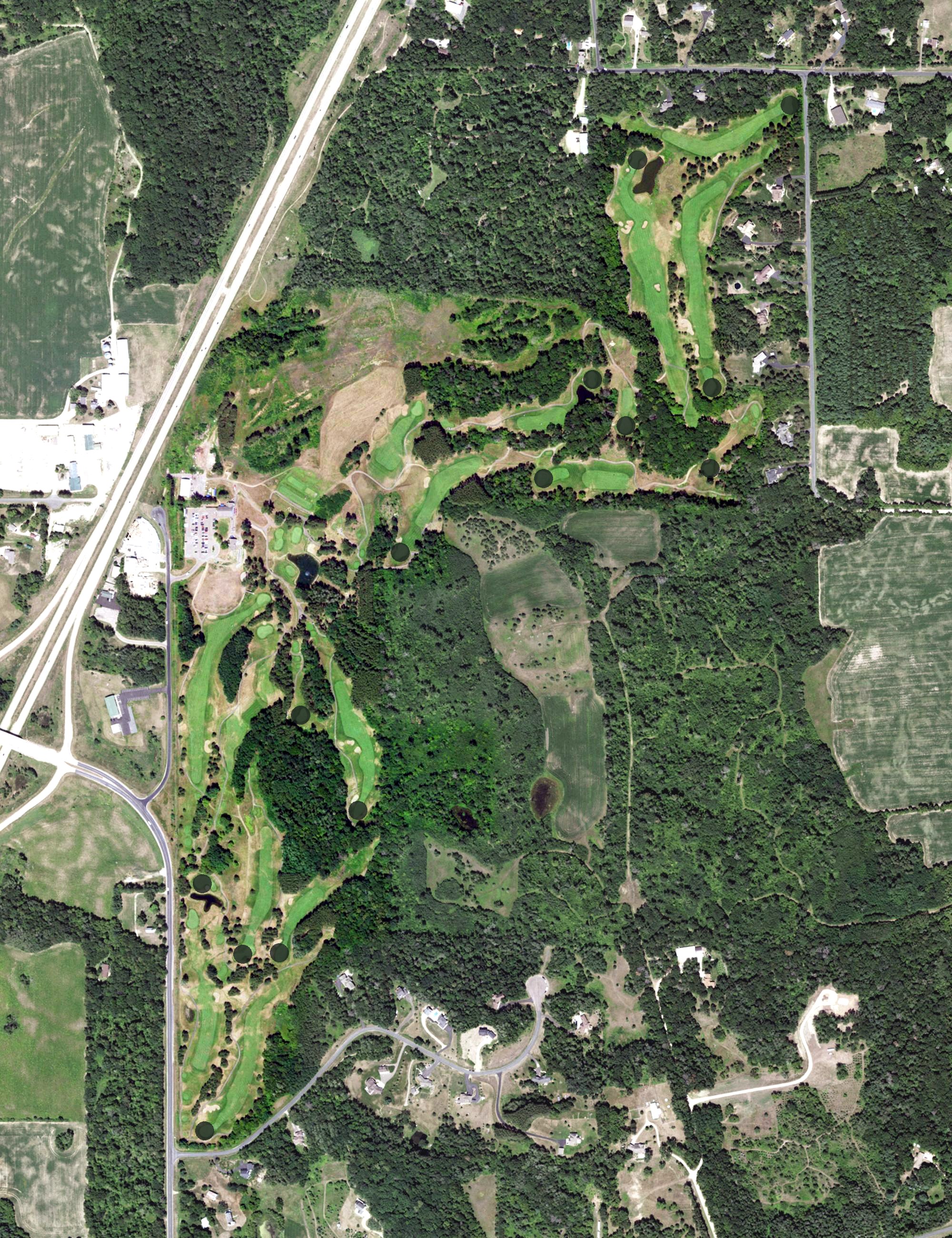 Aerial view of Saint Croix National Golf & Event Center, WI