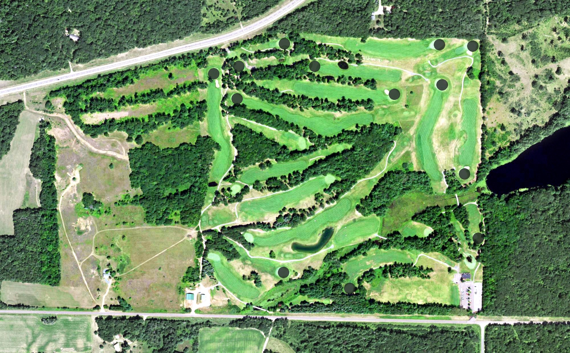 Aerial view of Siren National Golf Club, WI