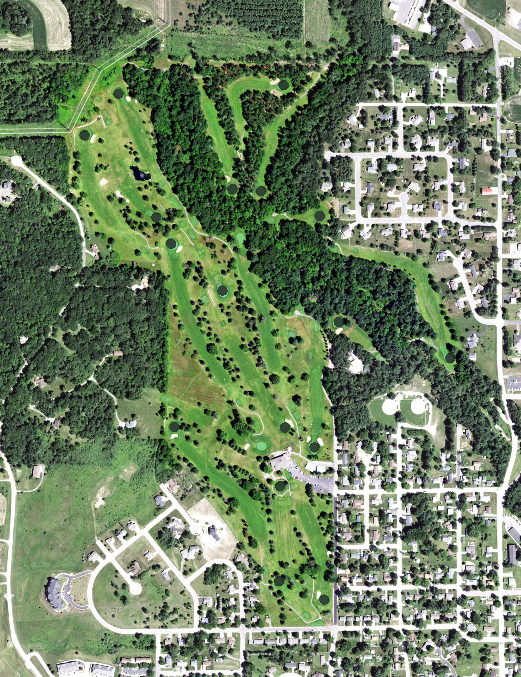 Aerial view of Skyline Golf Course, WI