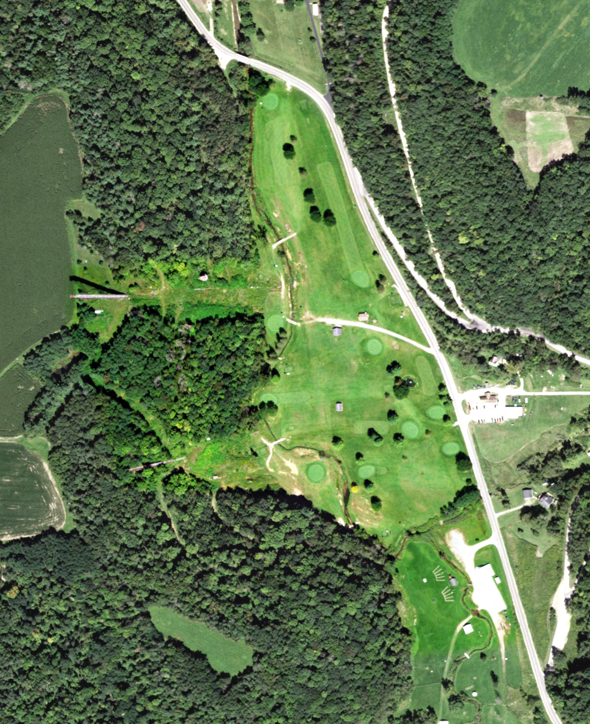Aerial view of Snowflake Ski Club, WI
