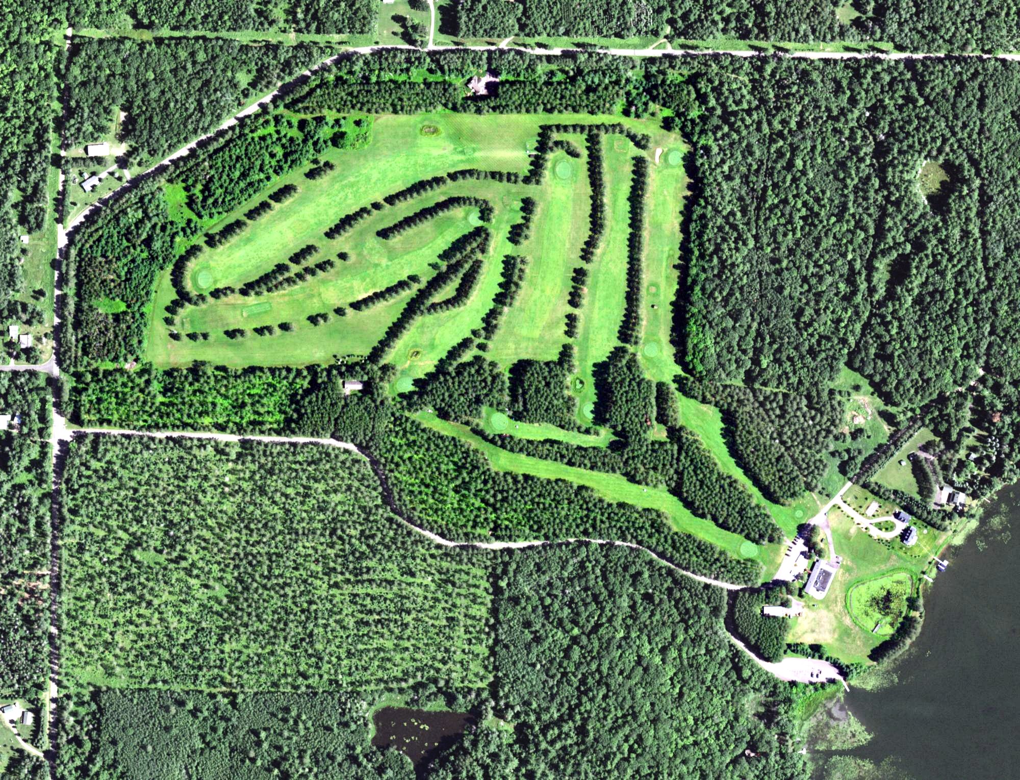 Aerial view of Spider Lake Golf Resort, WI