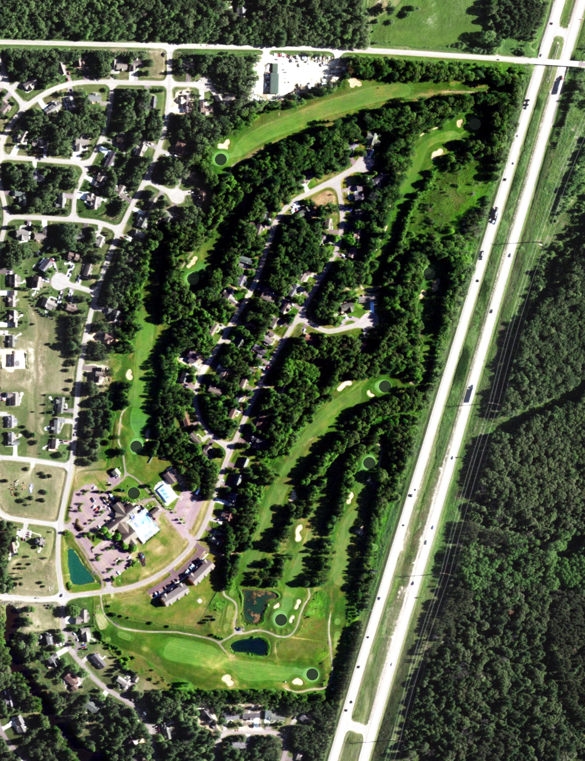 Aerial view of Spring Brook Golf Course, WI