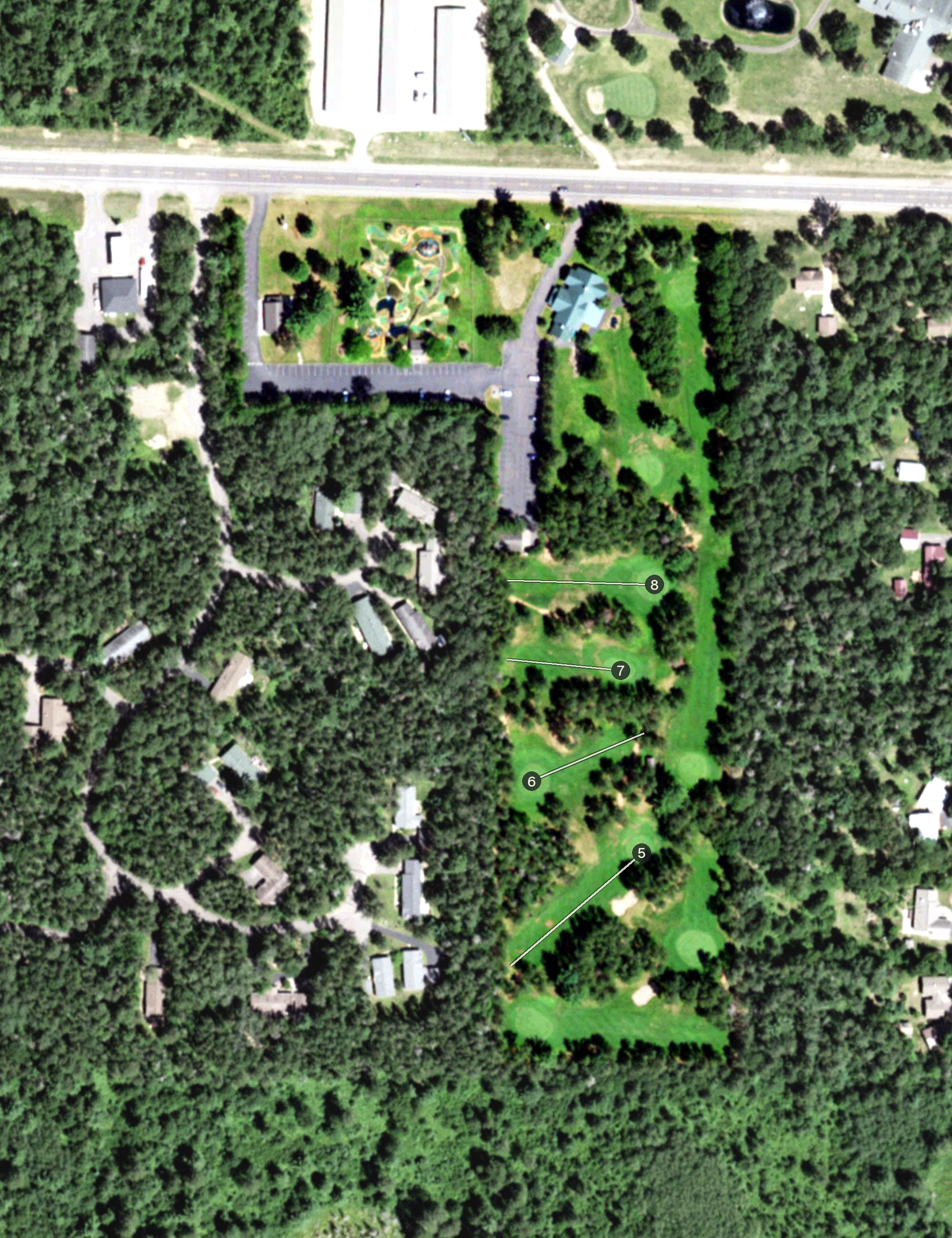 Aerial view of St. Germain Golf 9 Hole, WI