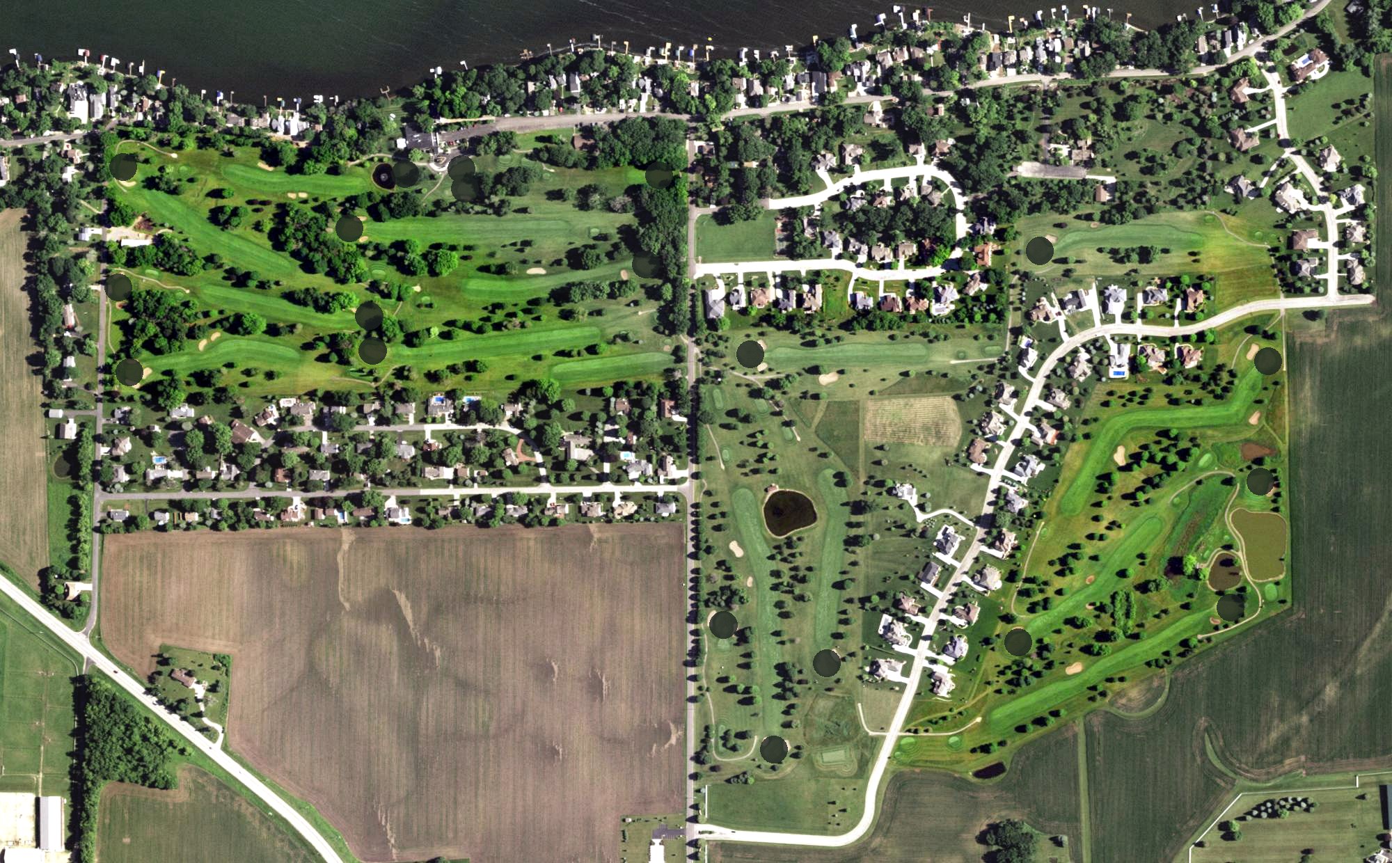 Aerial view of Stoughton Country Club, WI