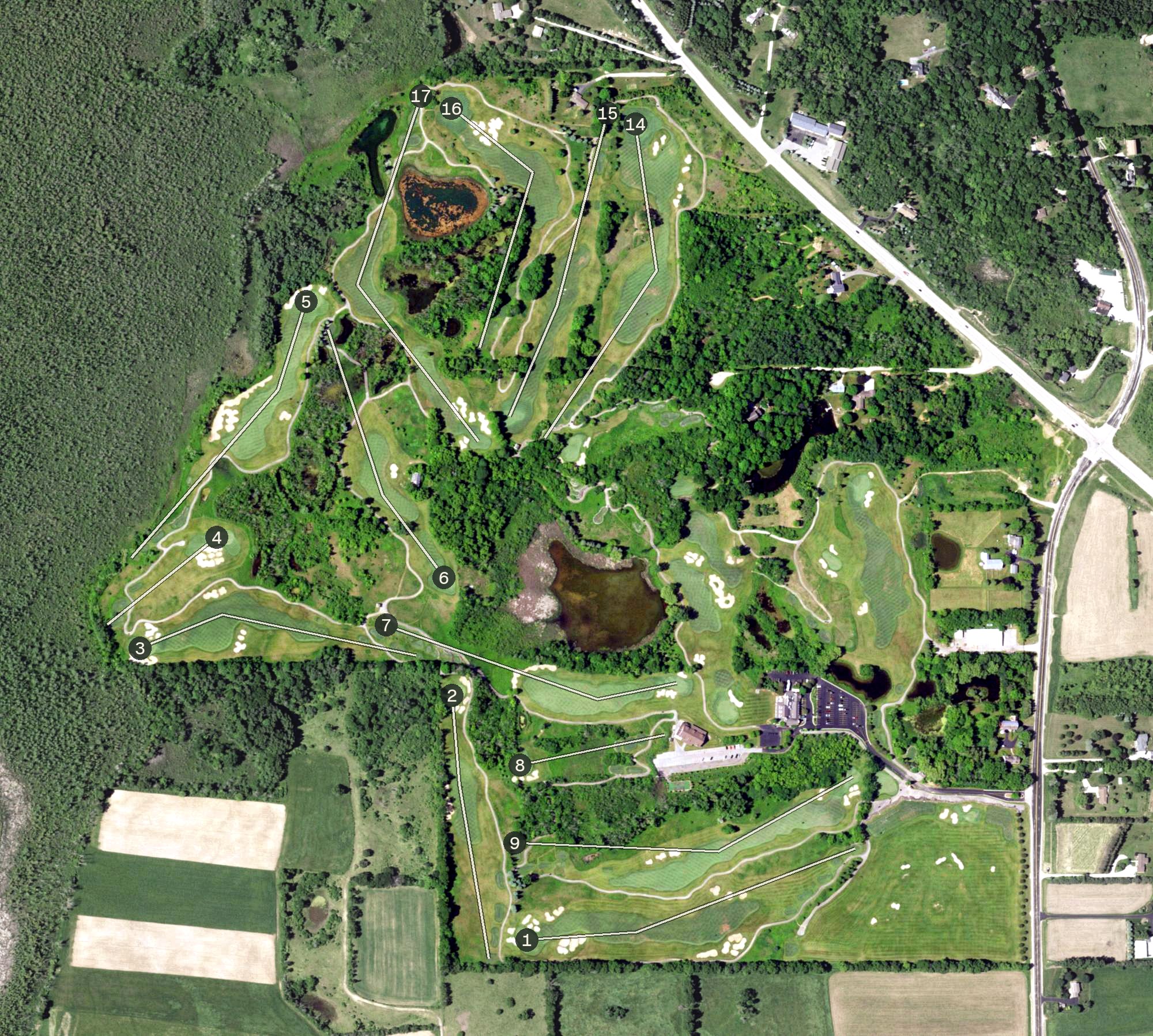 Aerial view of The Bog, WI