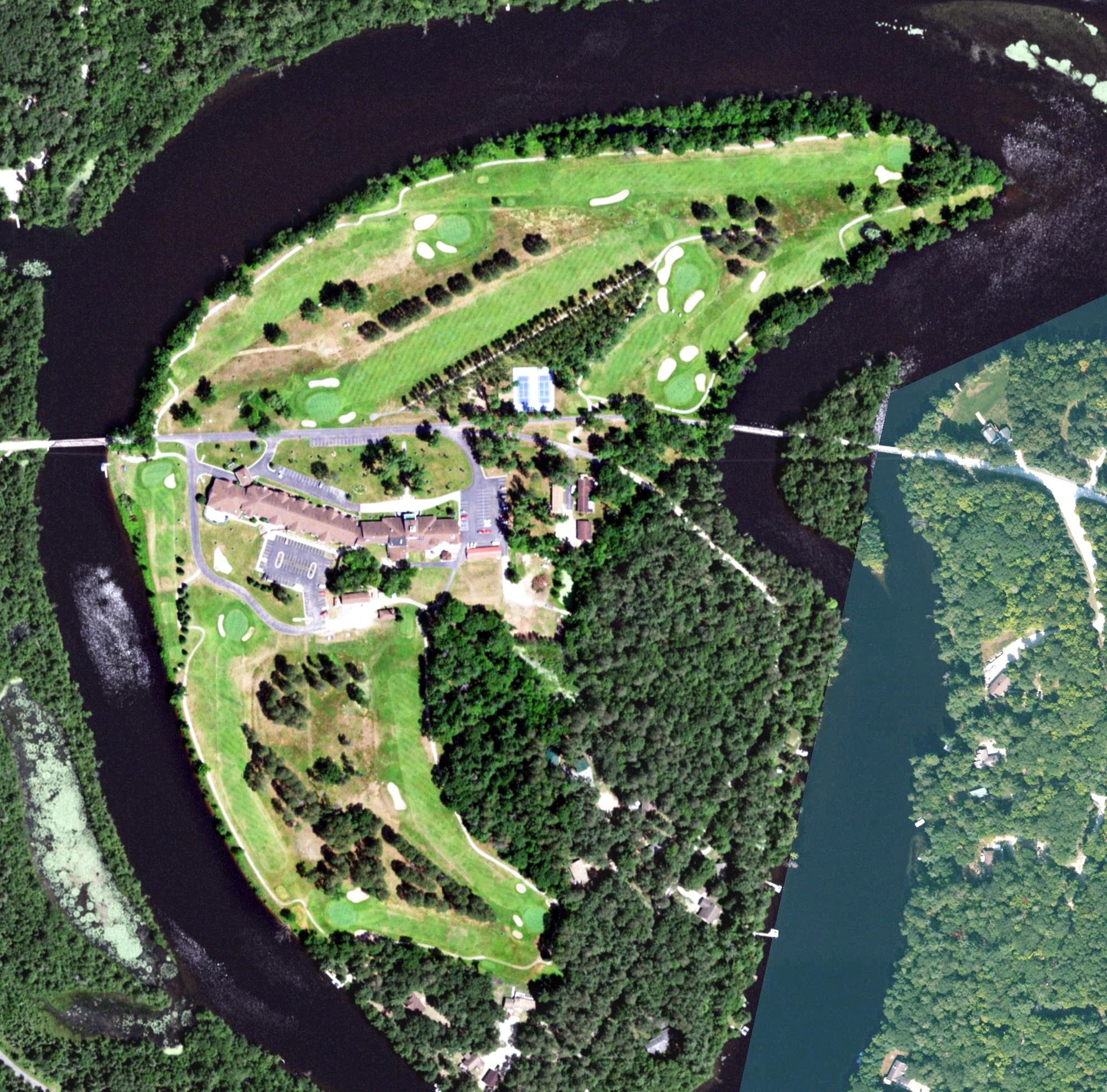 Aerial view of The Four Seasons Island Resort, WI