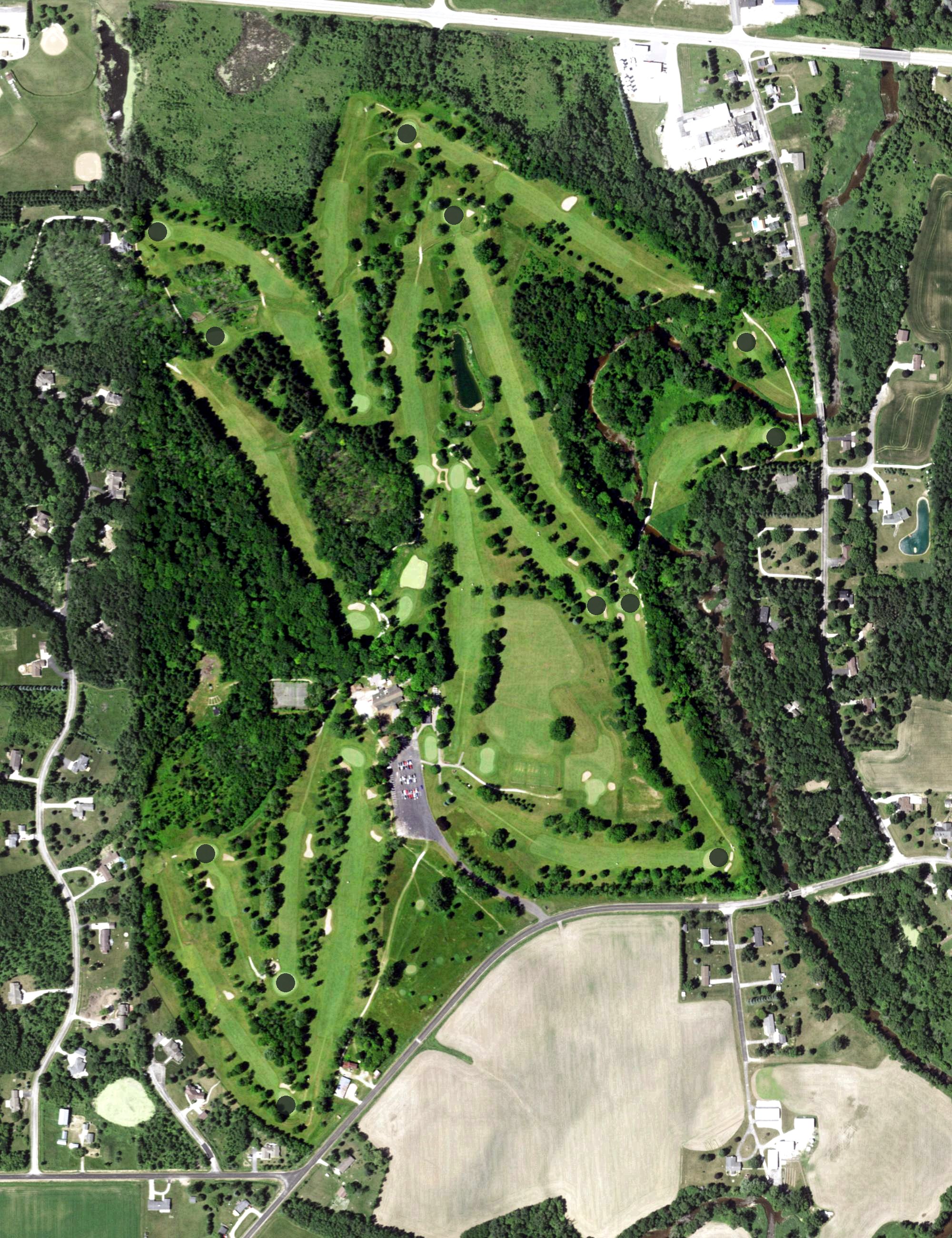 Aerial view of The Golf Course at Branch River, WI