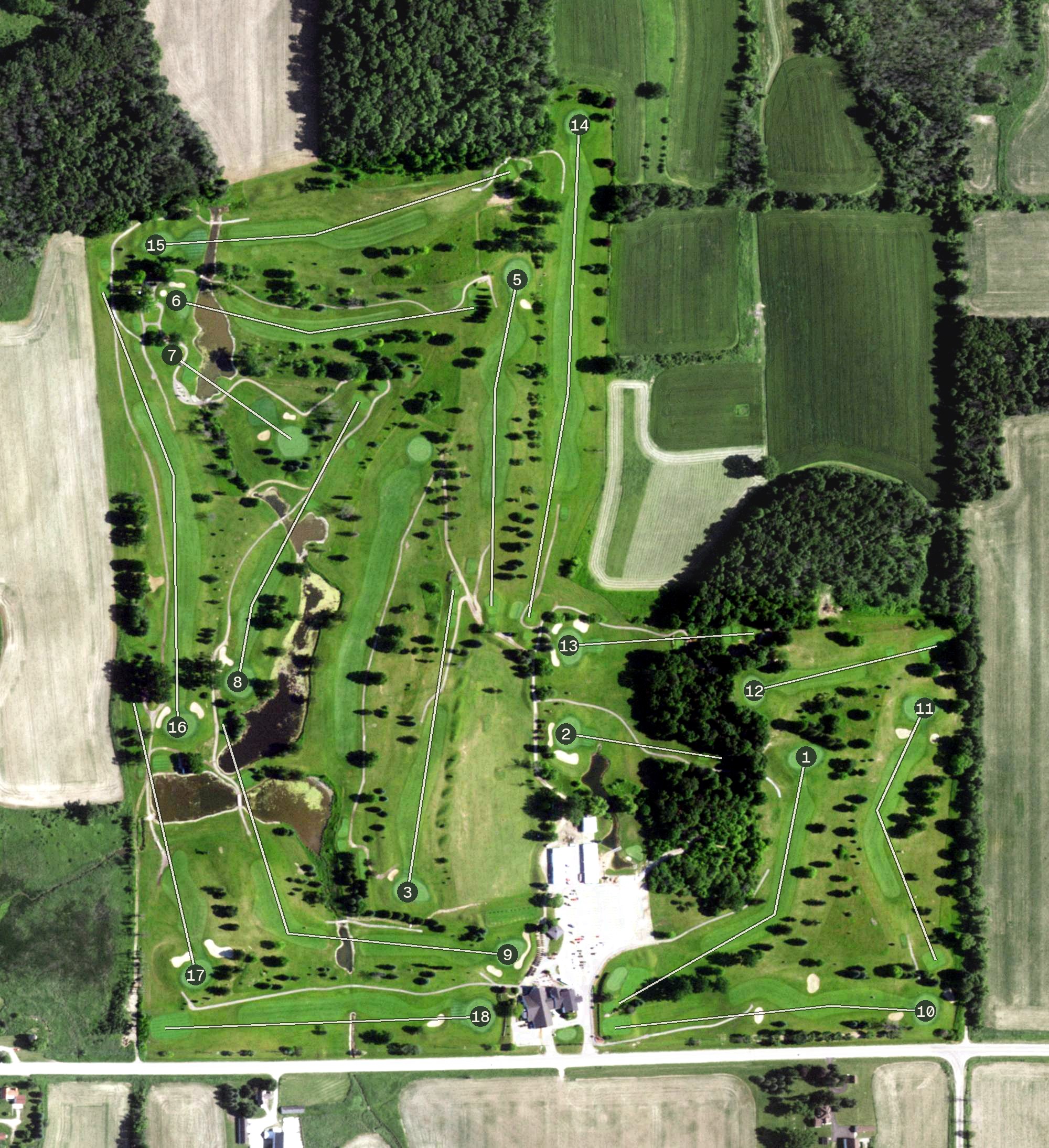 Aerial view of The Golf Course at Camelot, WI