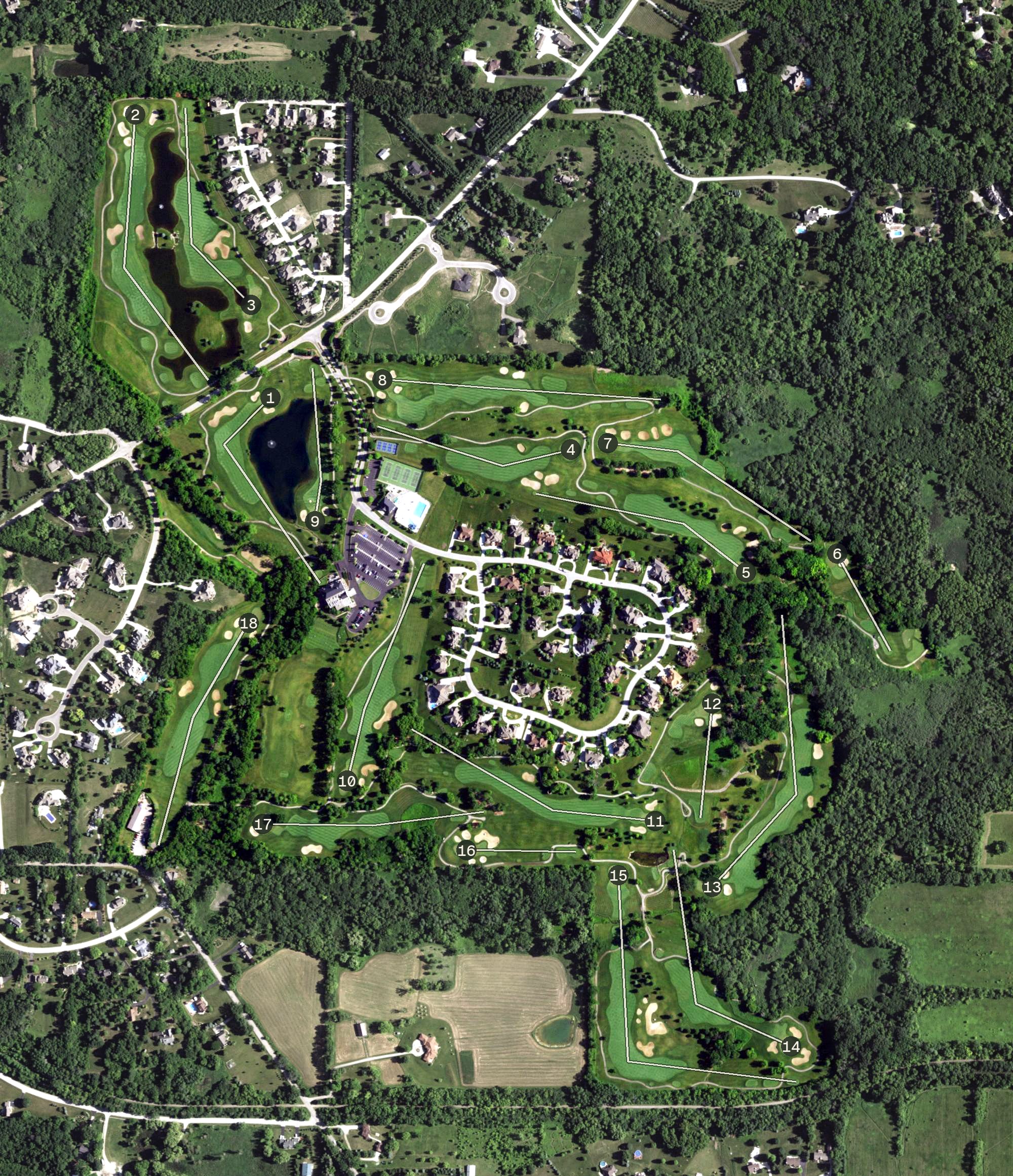 Aerial view of The Legend at Brandybrook, WI