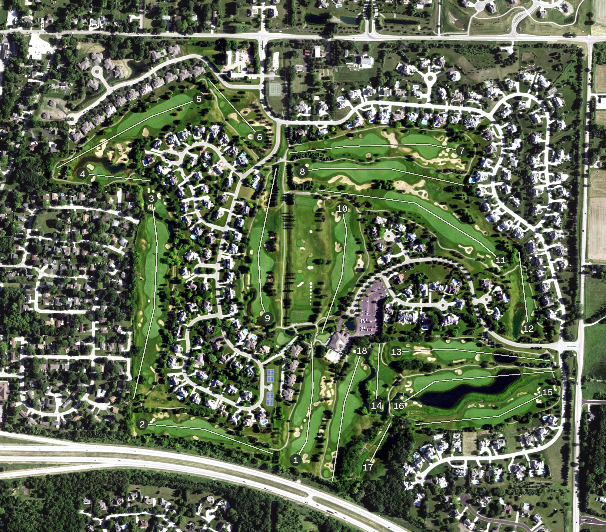Aerial view of The Legend at Bristlecone, WI