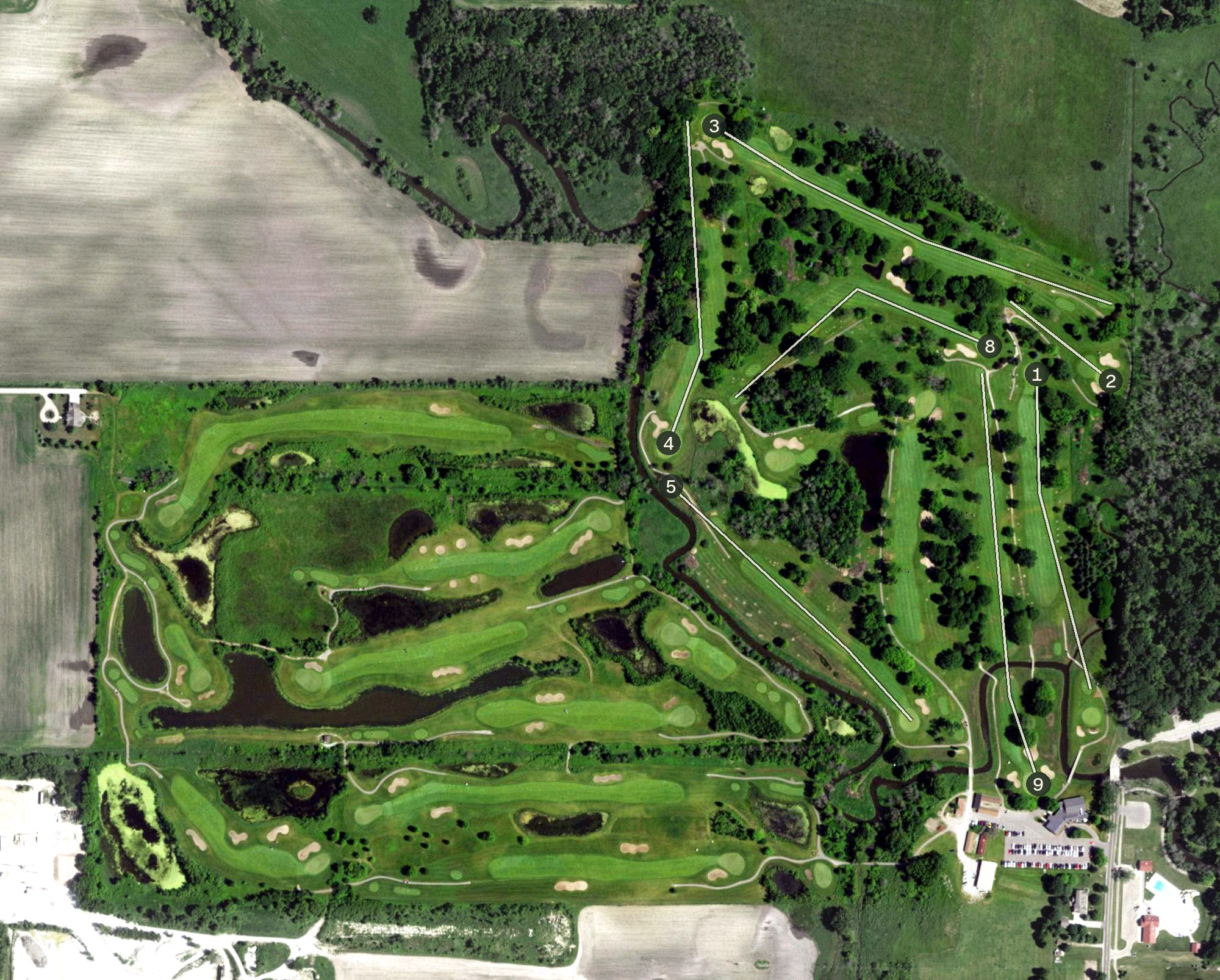Aerial view of The Rock Golf Club, WI