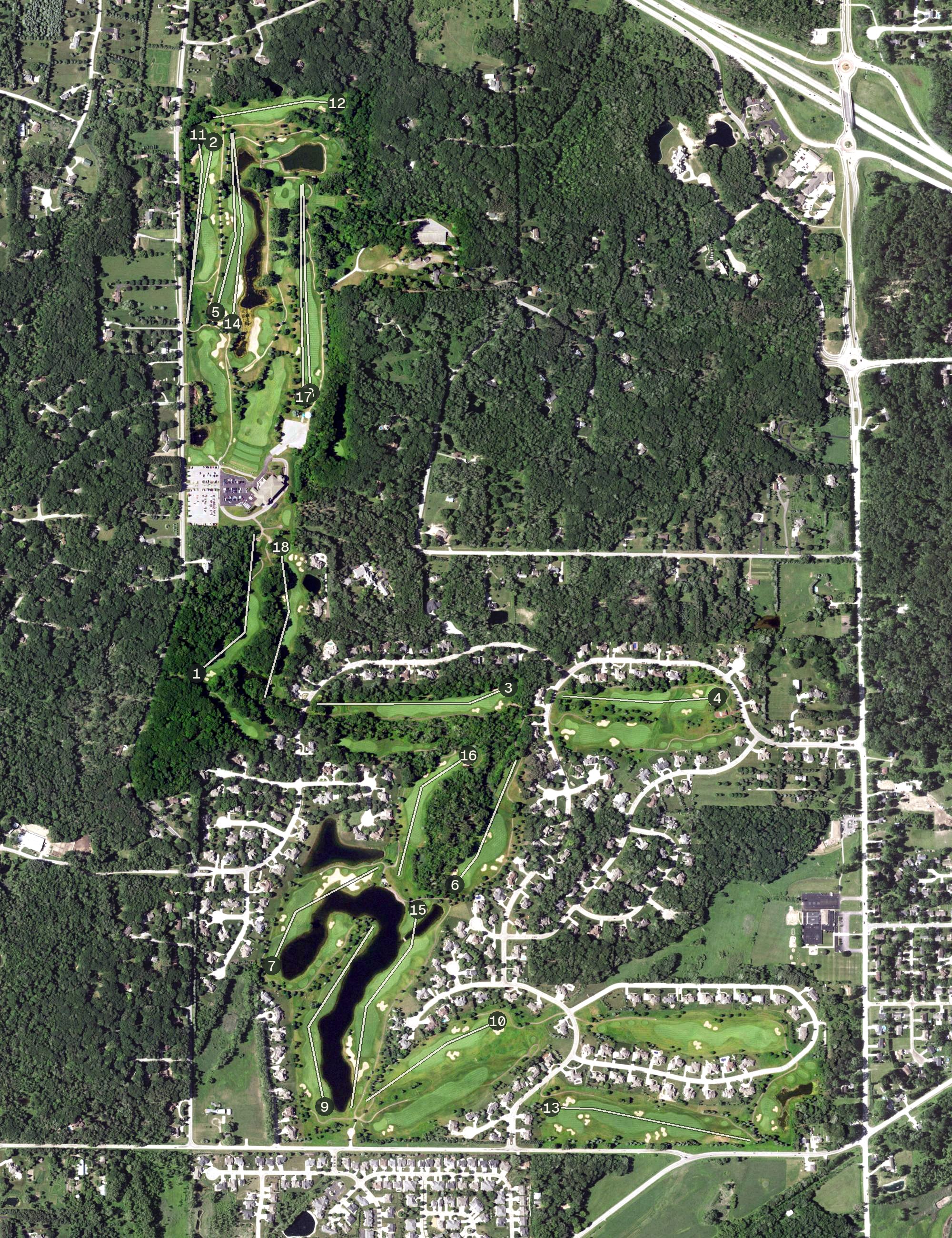 Aerial view of Thornberry Creek Country Club, WI
