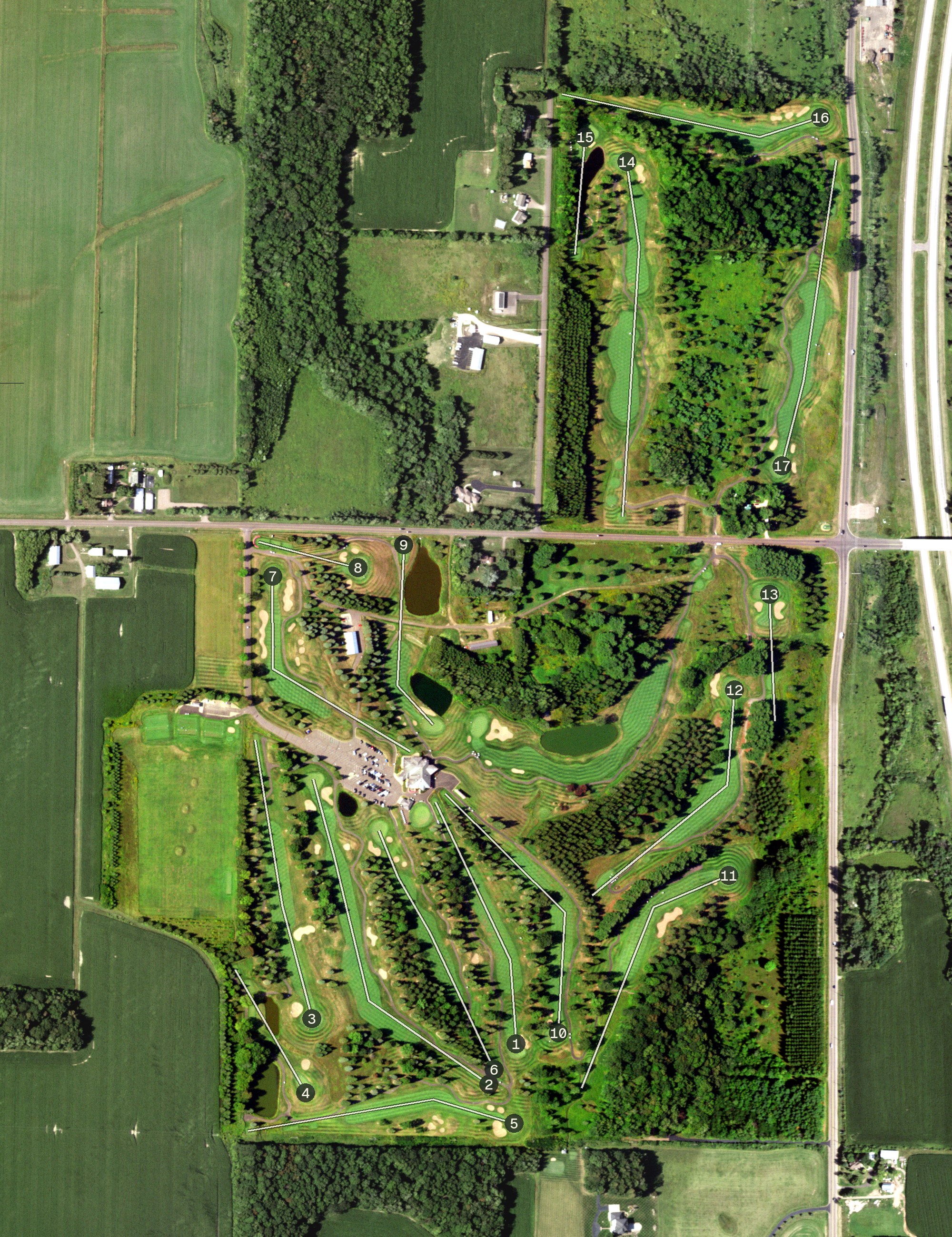 Aerial view of Turtleback Golf Course, WI