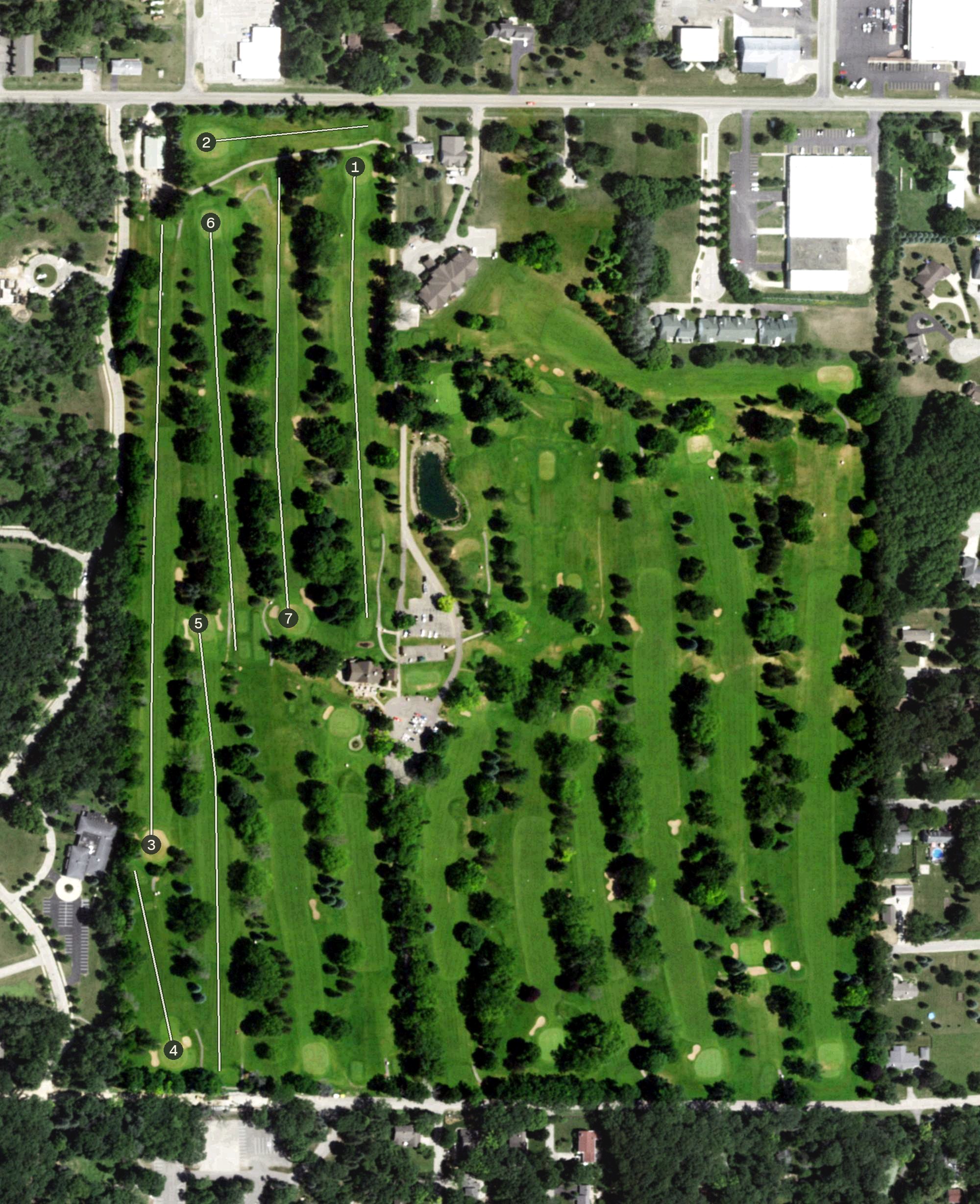 Aerial view of Tuscumbia Country Club, WI