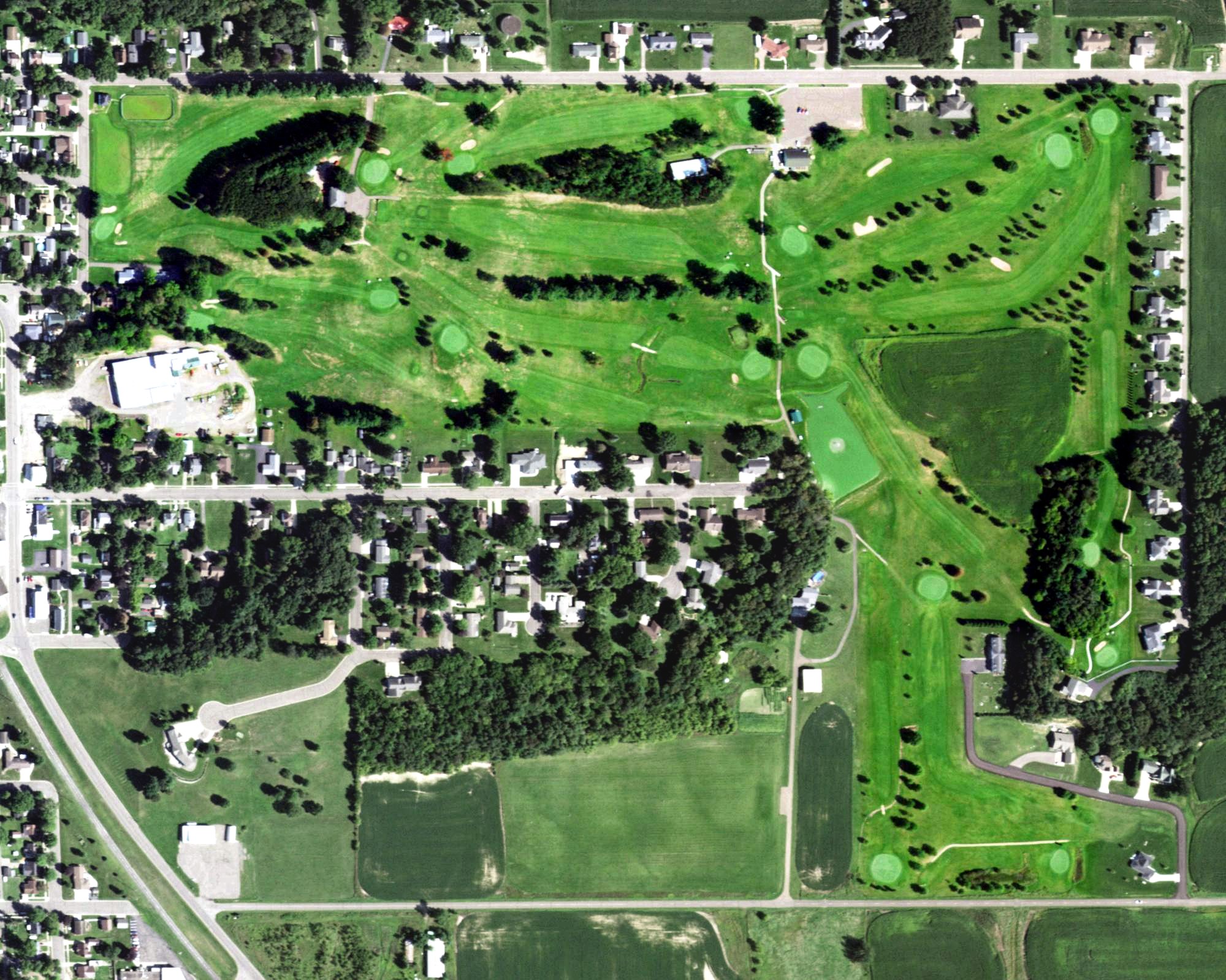 Aerial view of Veteran's Memorial Golf Course, WI