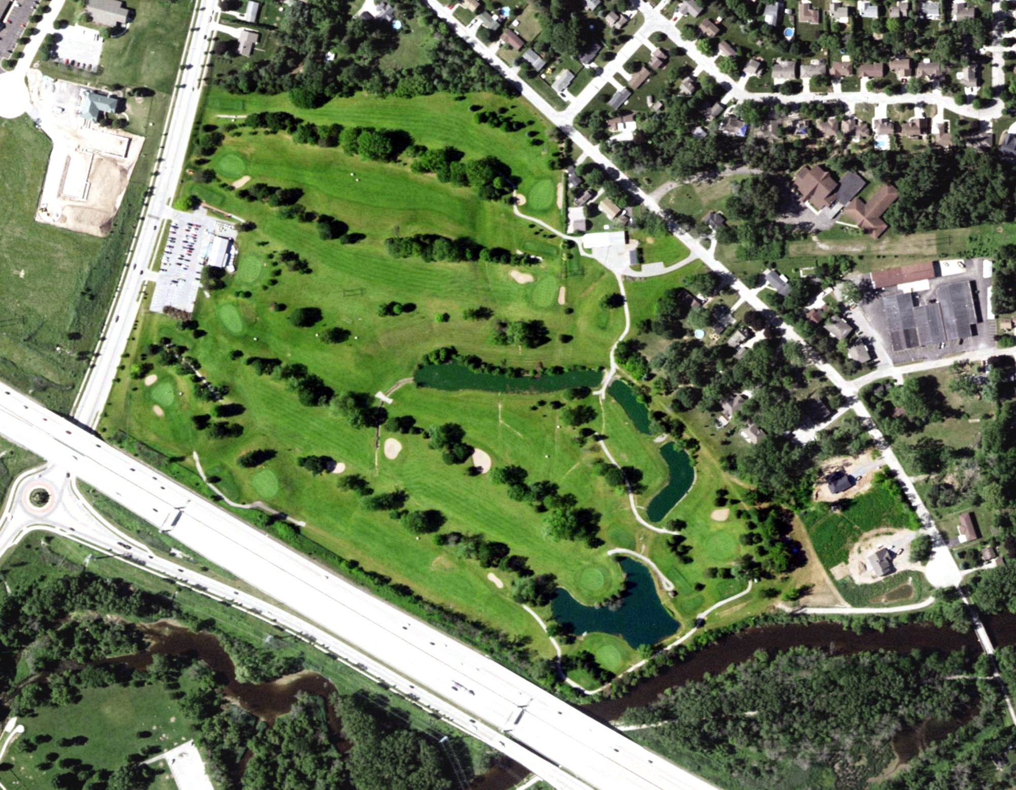 Aerial view of Village Green Golf Course, WI