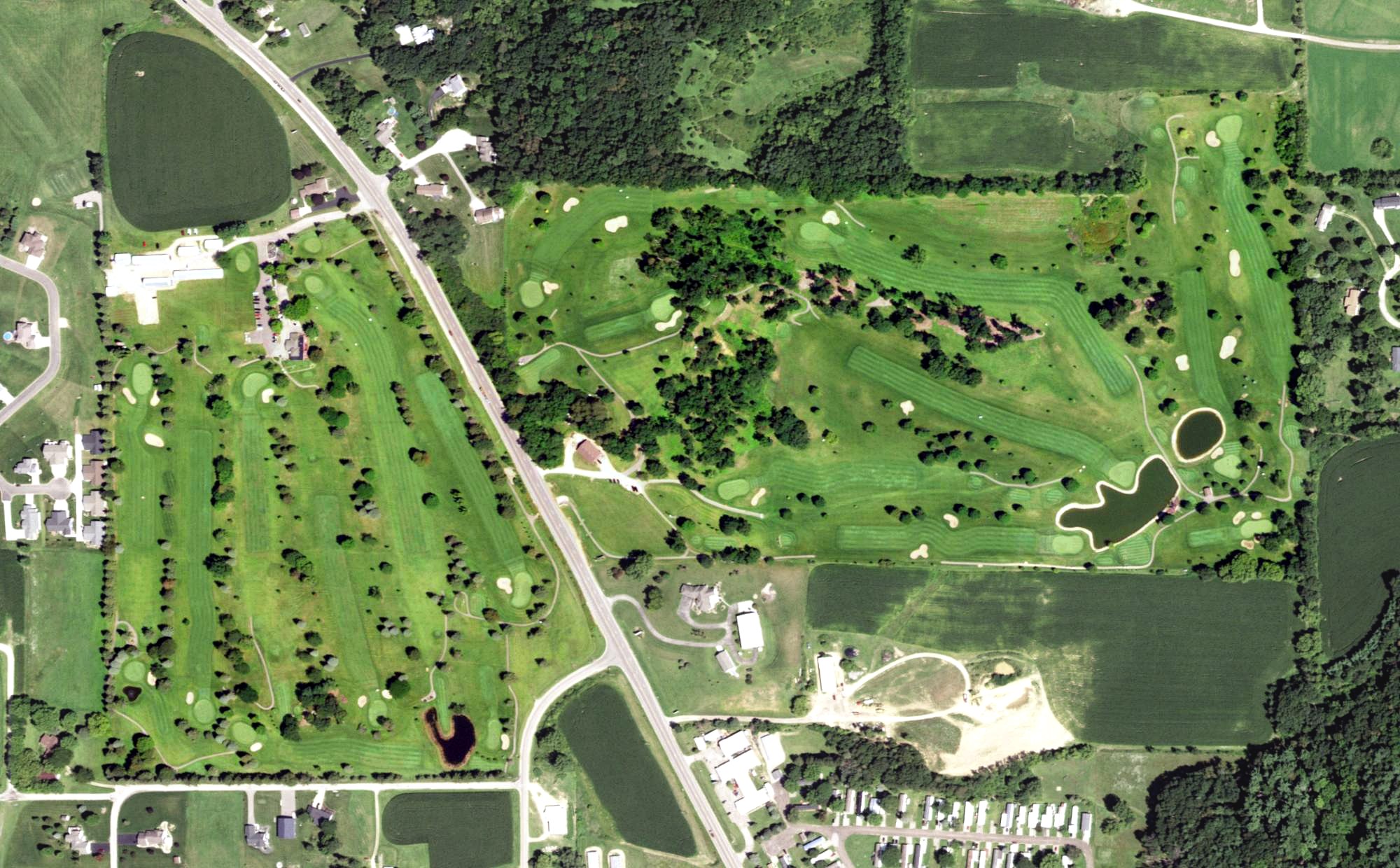 Aerial view of Viroqua Hills Golf Course, WI