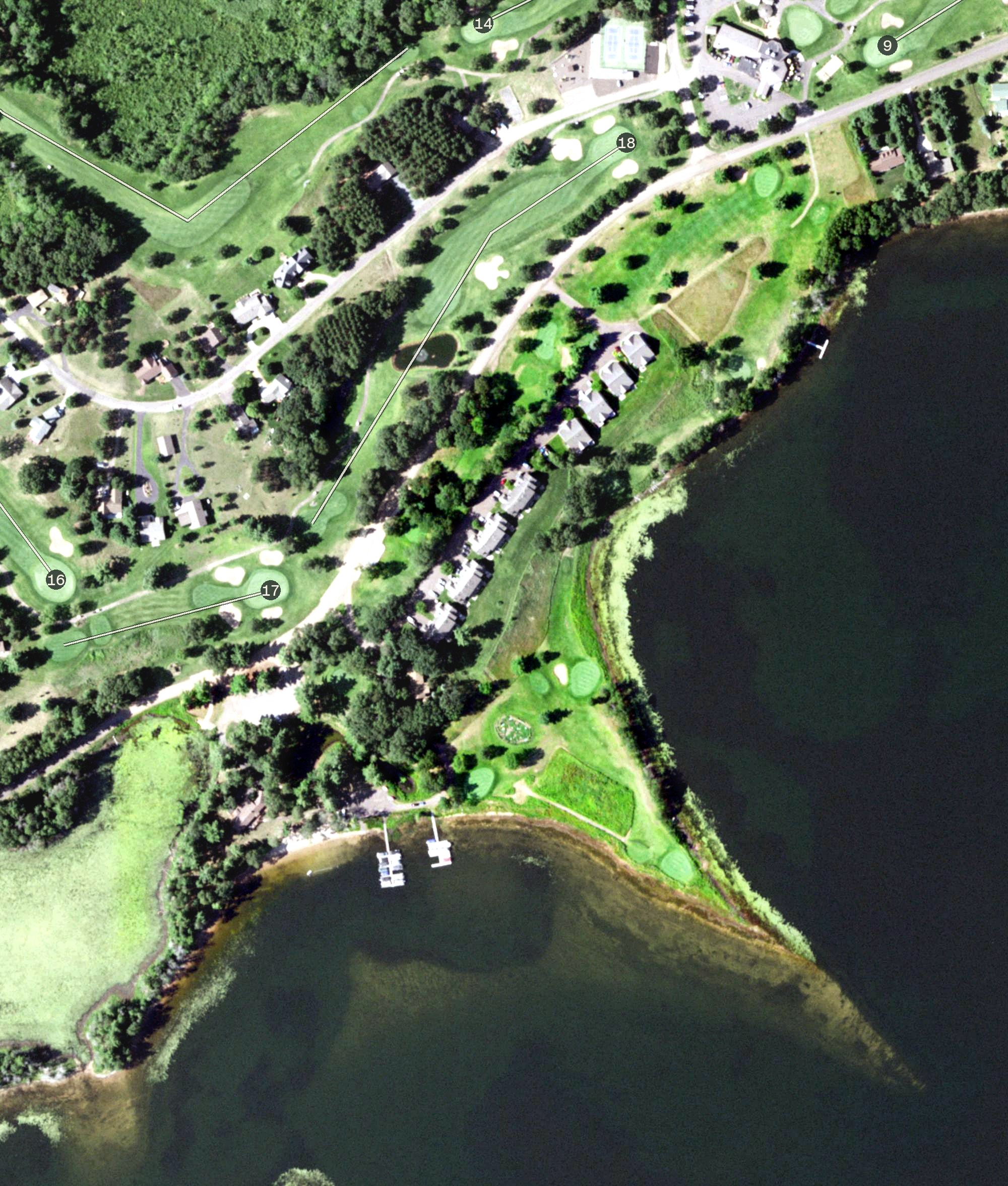 Aerial view of Voyager Village Par 3, WI
