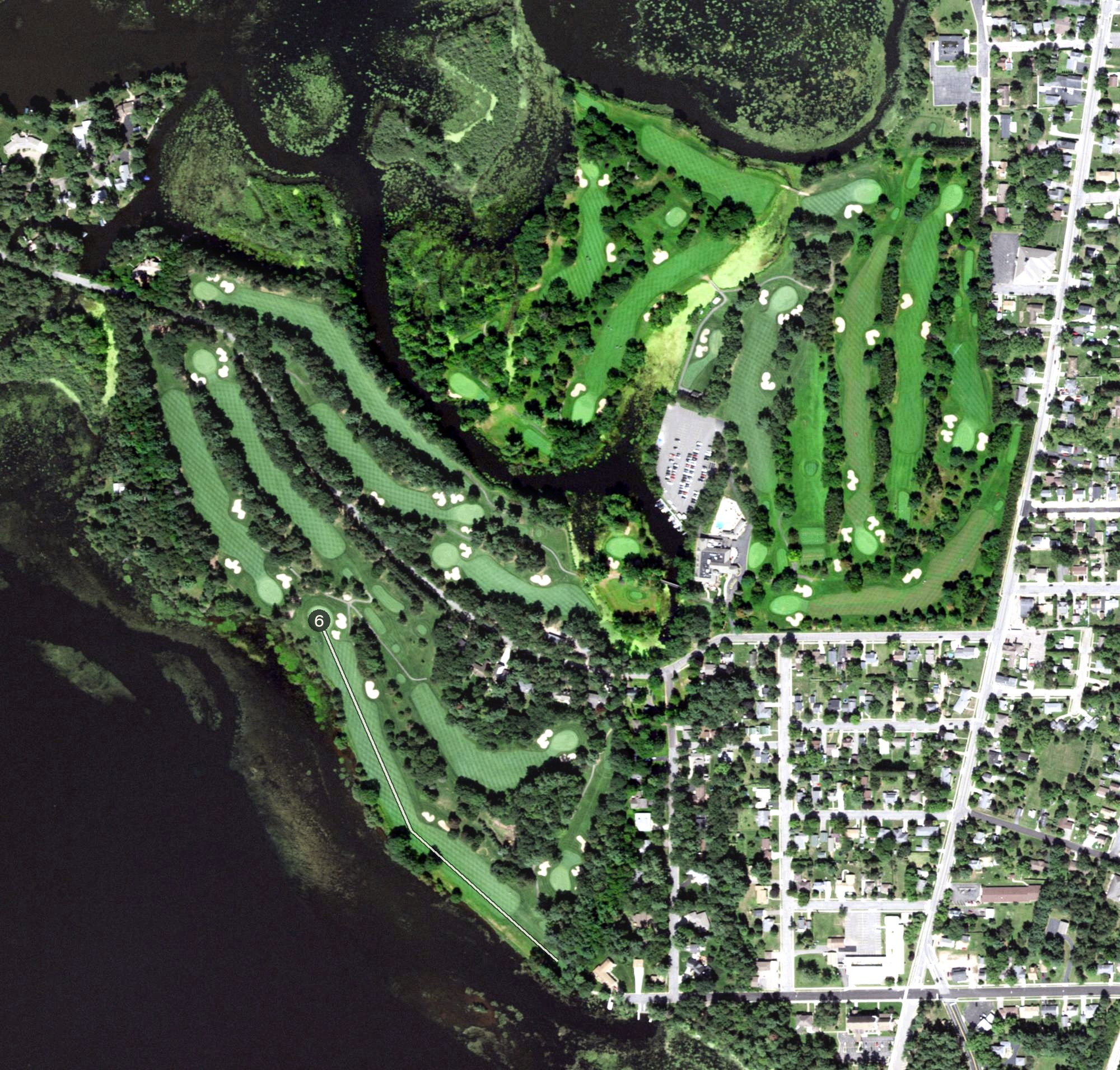 Aerial view of Wausau Country Club, WI