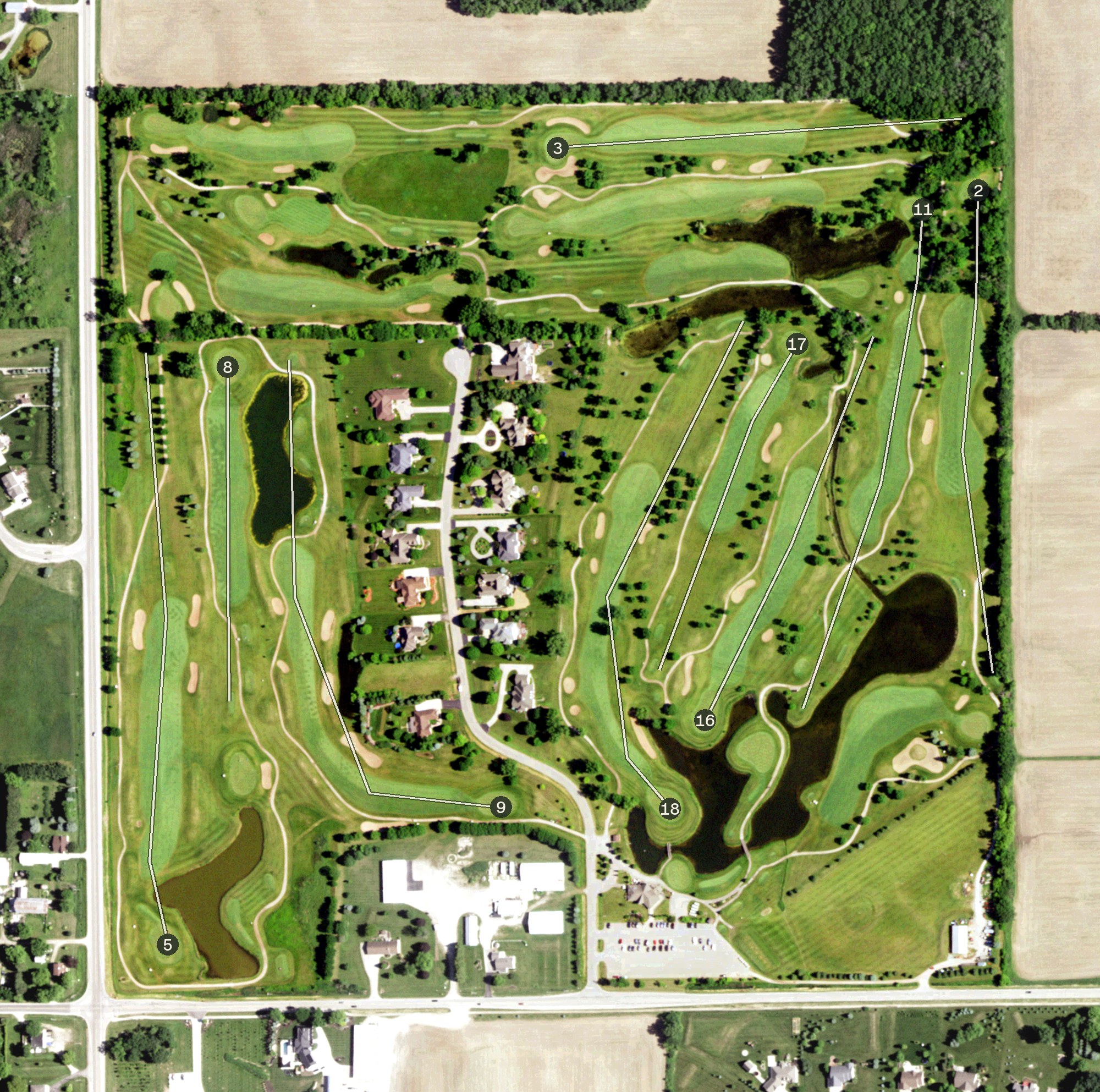 Aerial view of Westridge Golf Club, WI