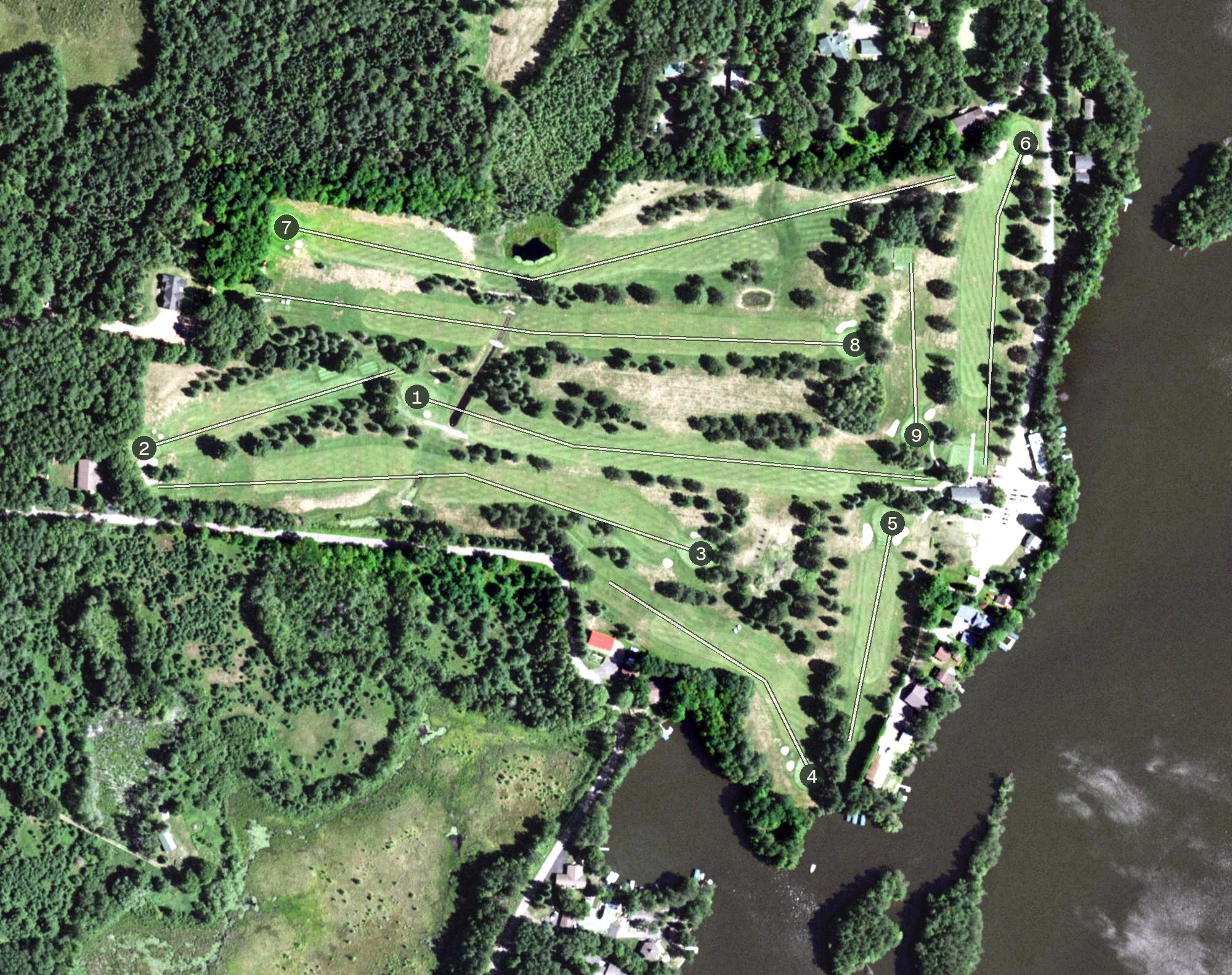 Aerial view of Westwood Golf Course, WI