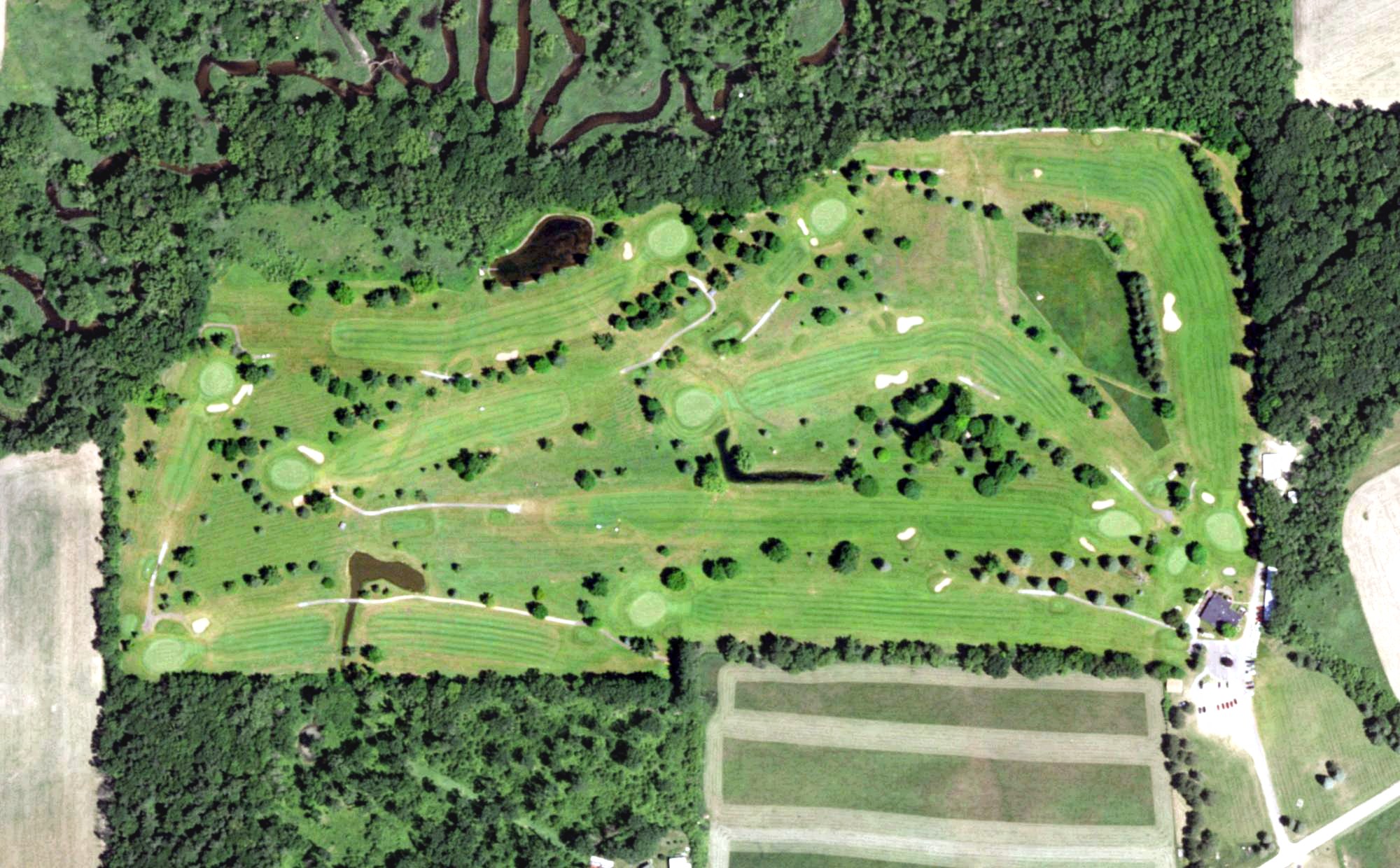 Aerial view of Weymont Run Country Club, WI