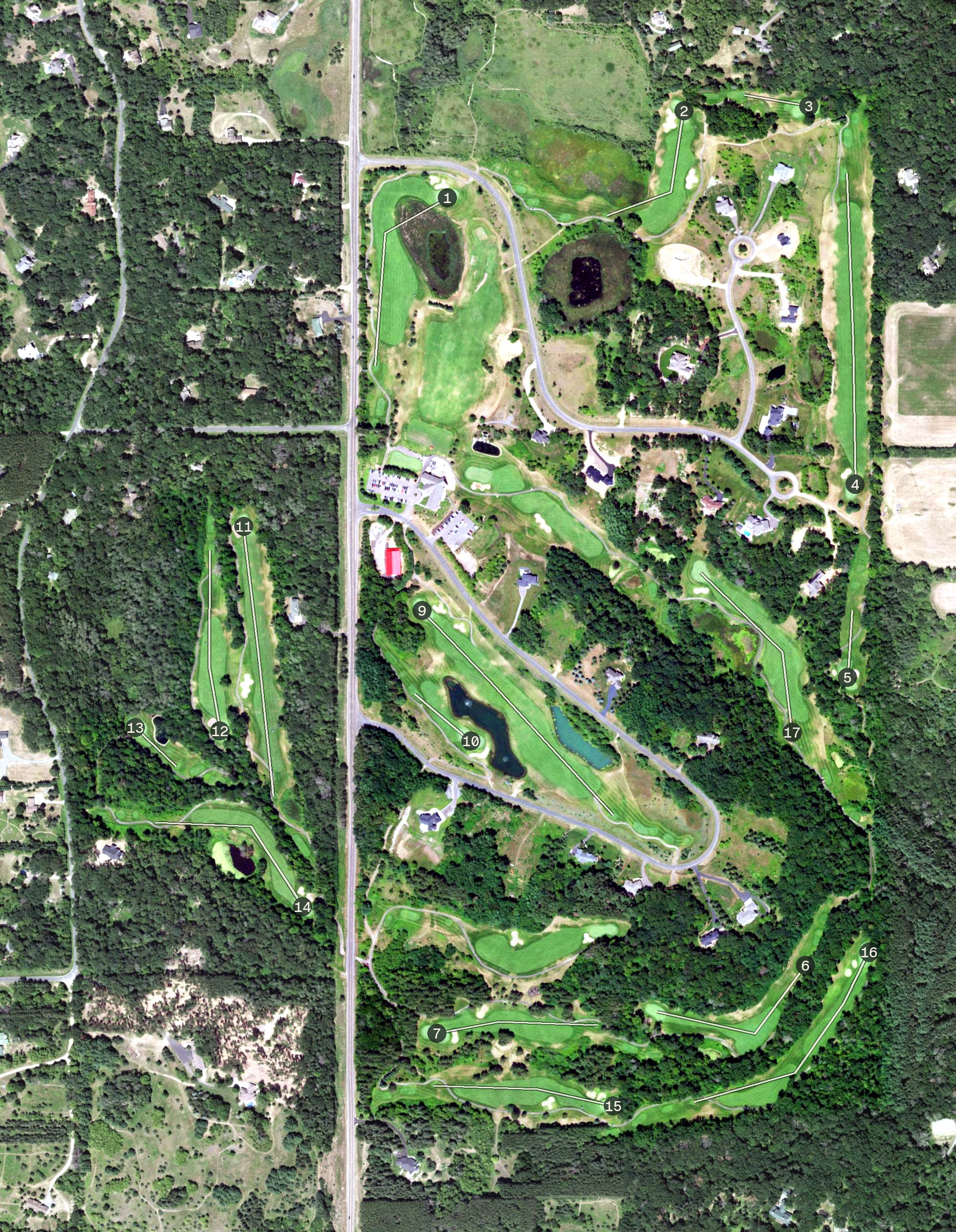 Aerial view of White Eagle Golf Club, WI