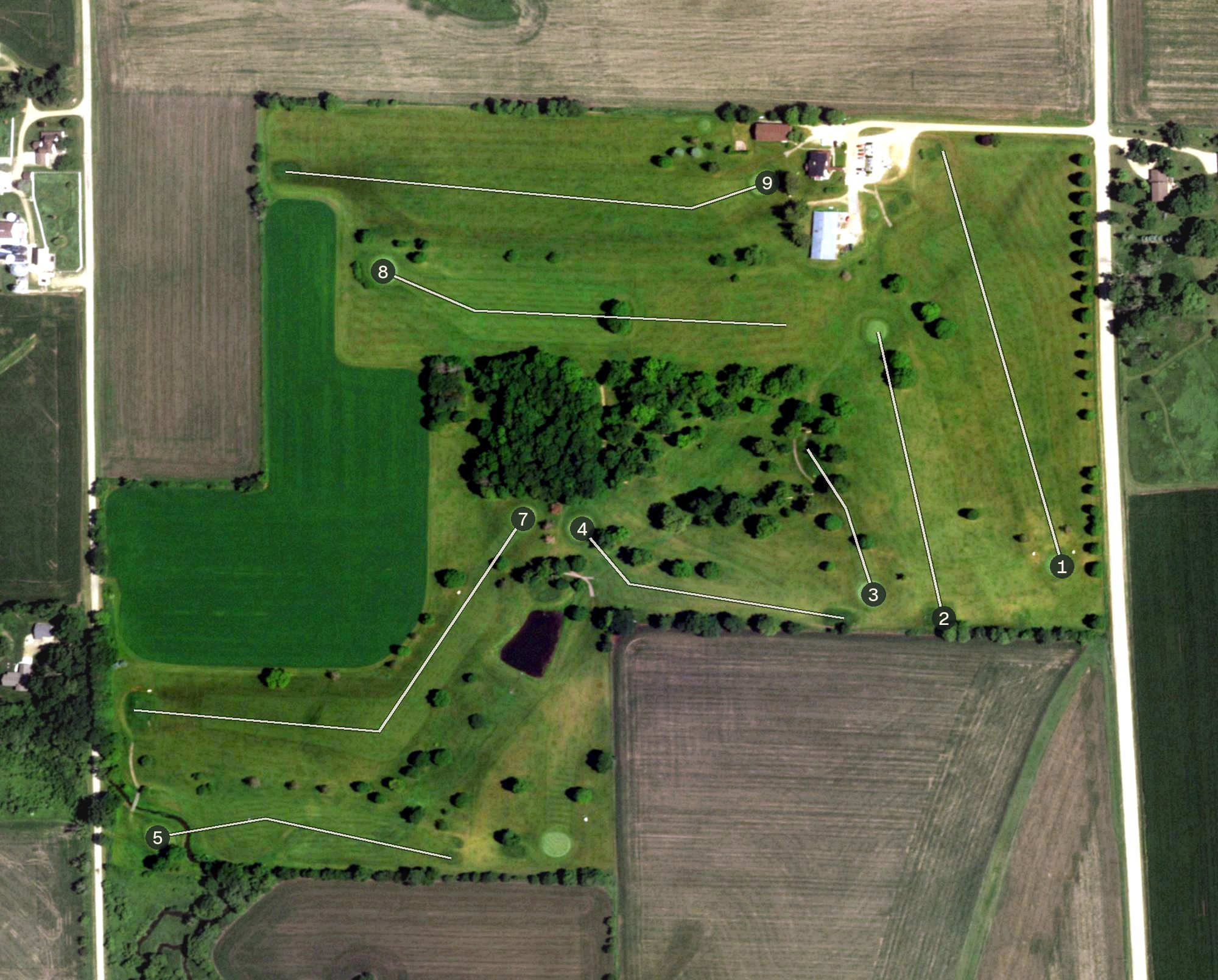 Aerial view of Windy Acres Golf Course, WI
