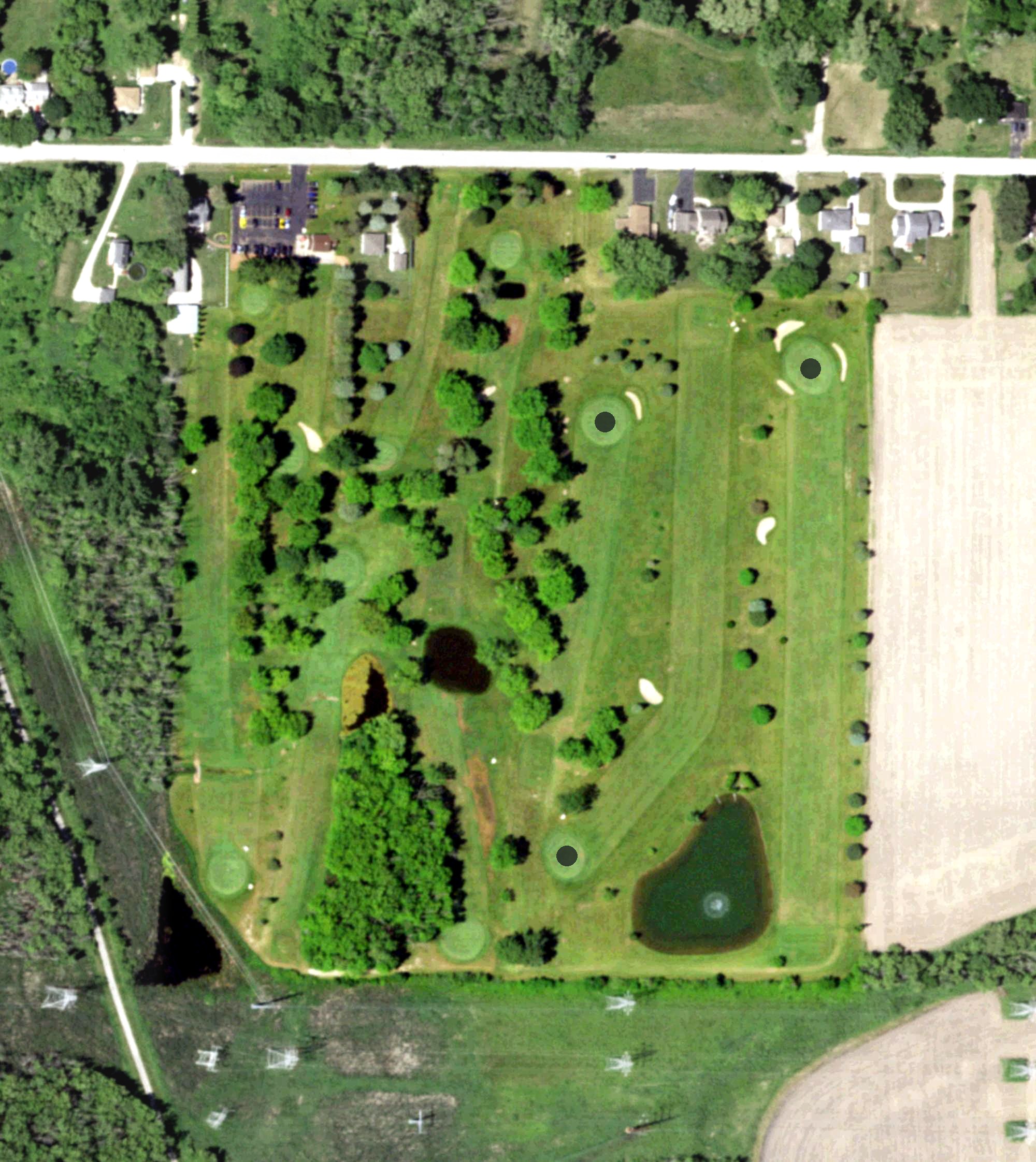 Aerial view of Woodland Golf Course, WI