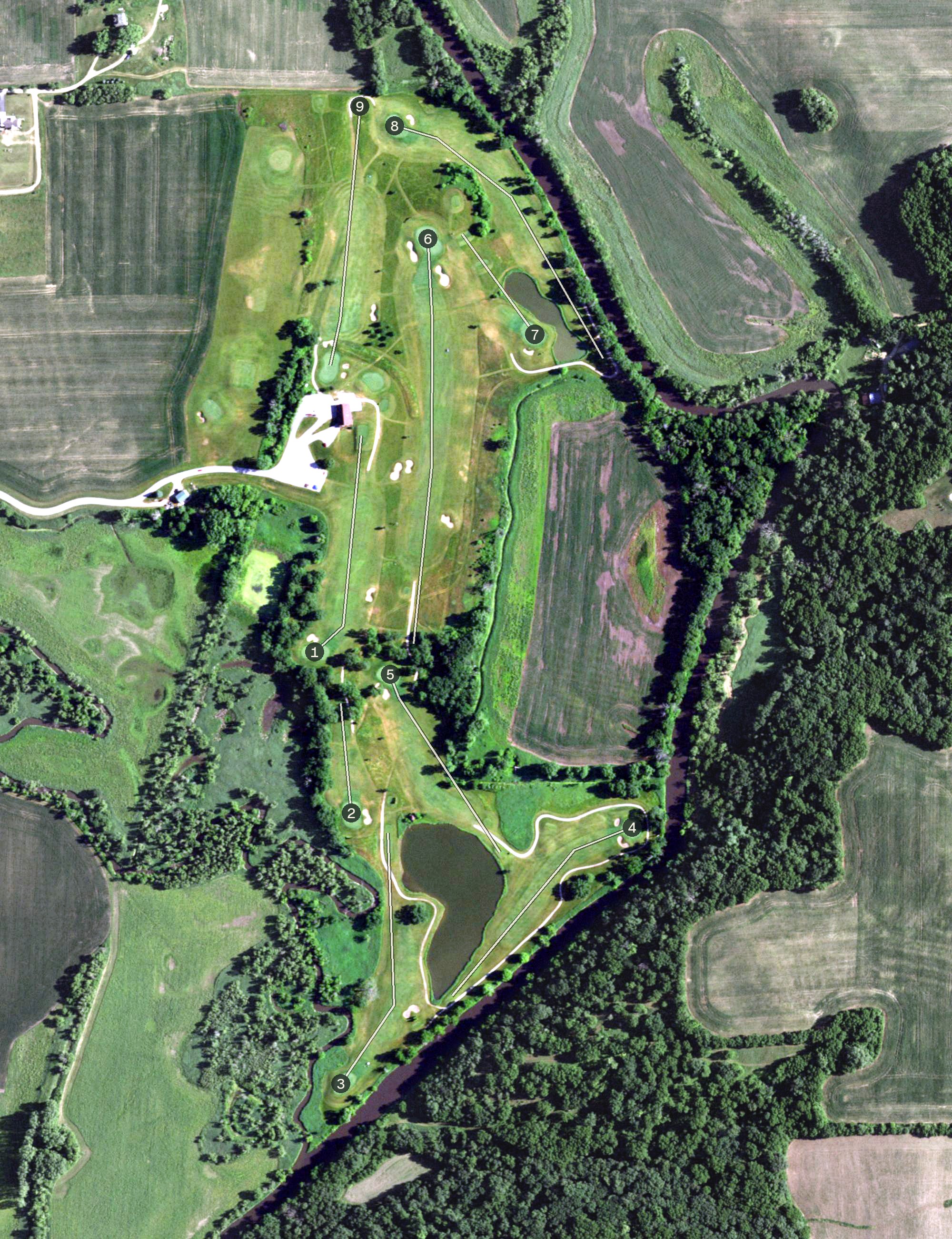Aerial view of Yellowstone Golf Course, WI