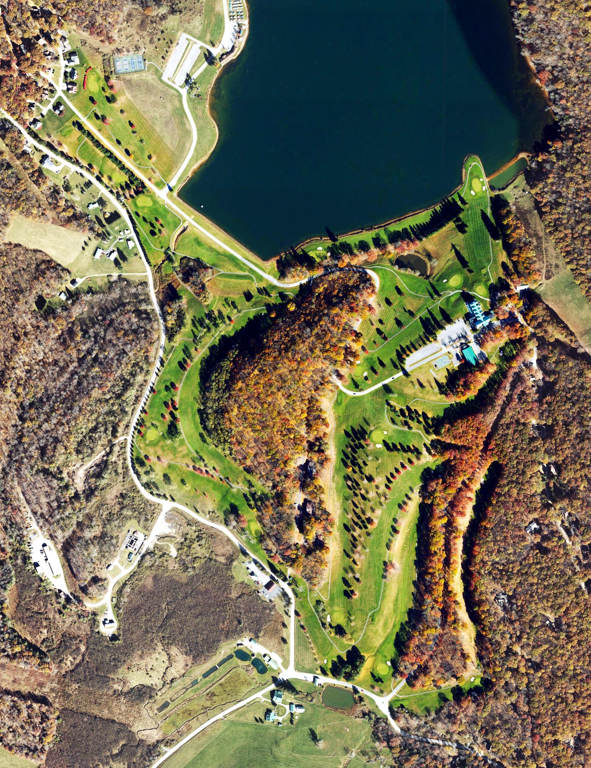 Aerial view of Alpine Lake Resort Golf Course, WV
