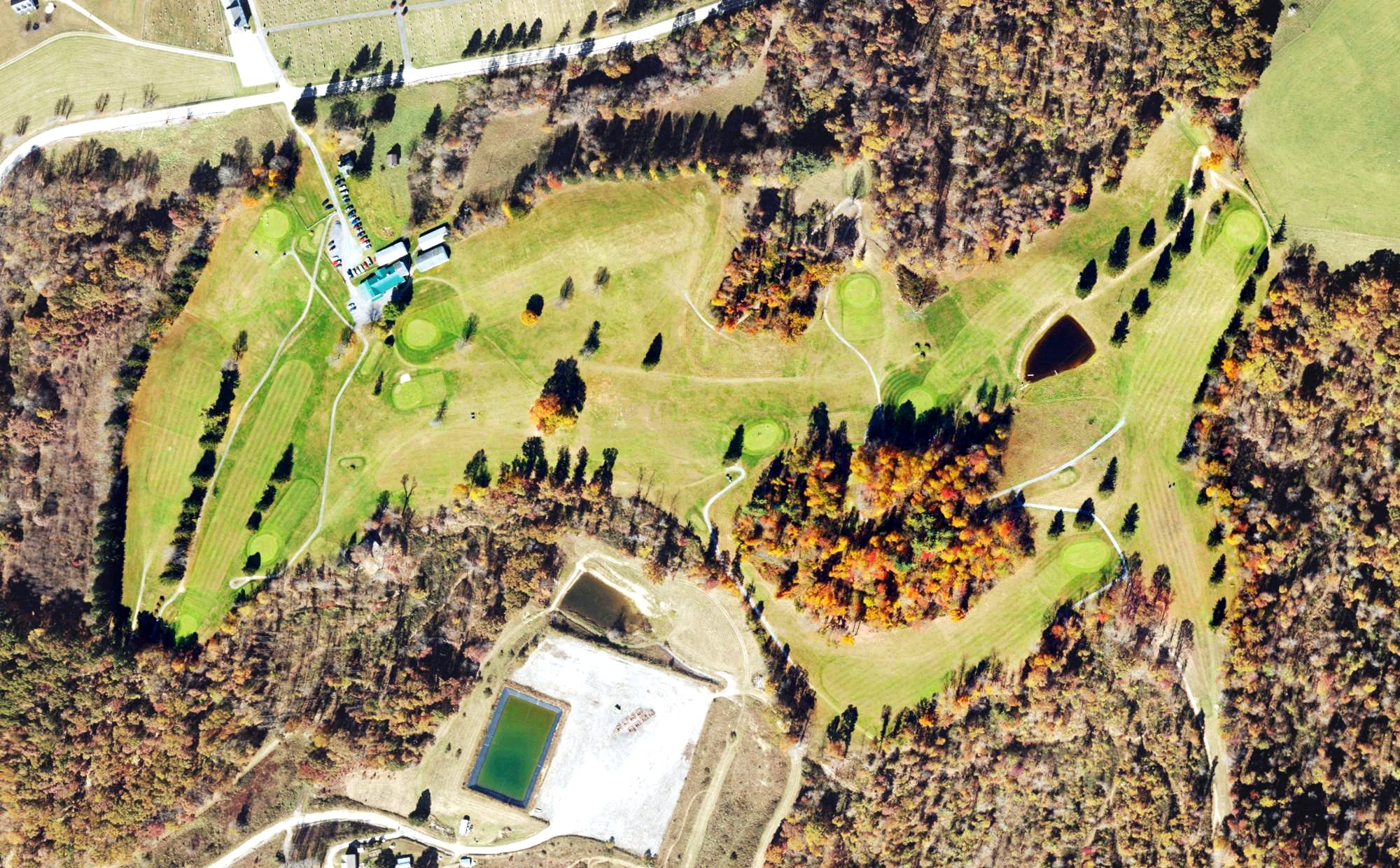 Aerial view of Barbour Country Club Golf Course, WV