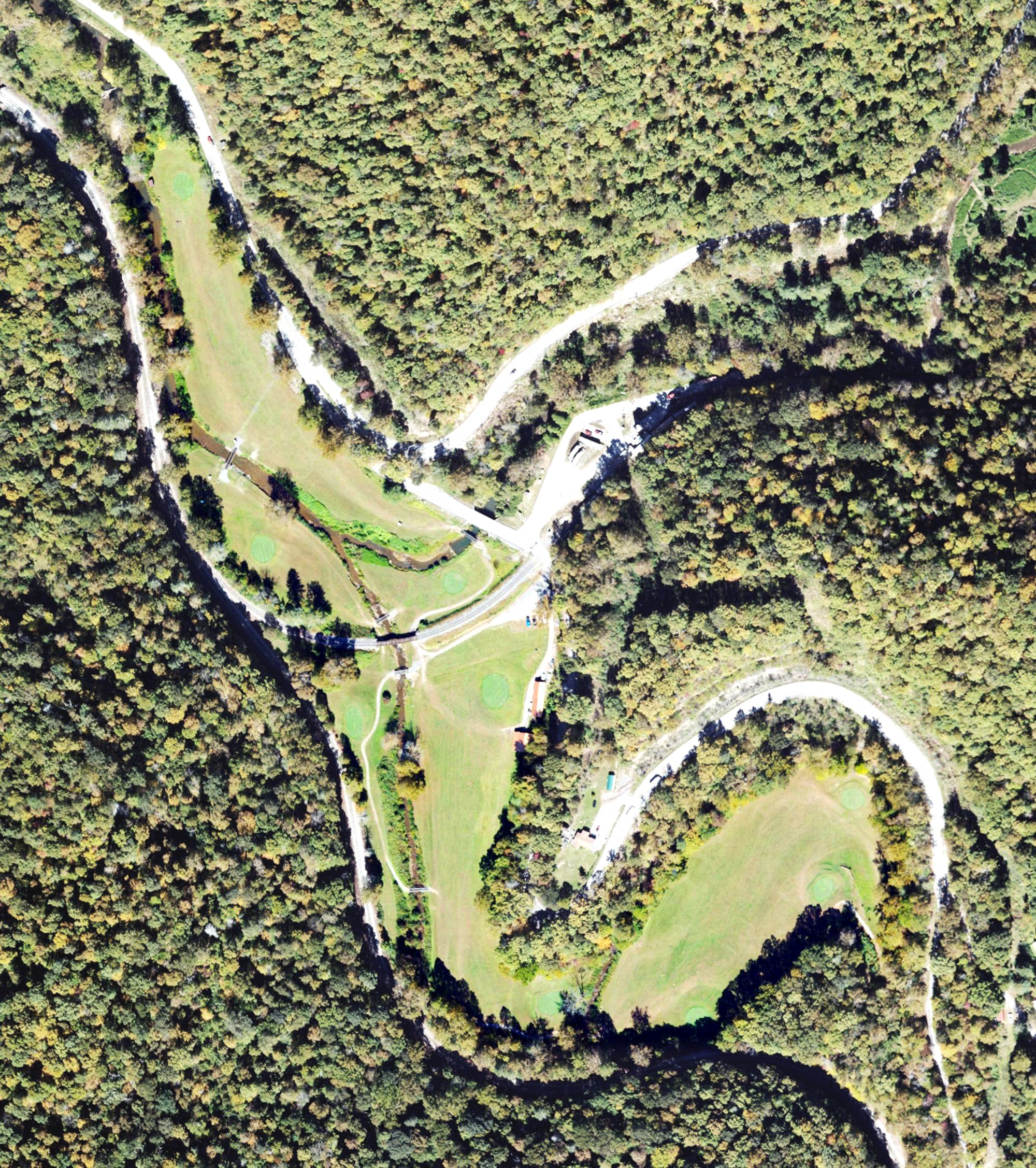 Aerial view of Black Wolf Links Golf Course, WV