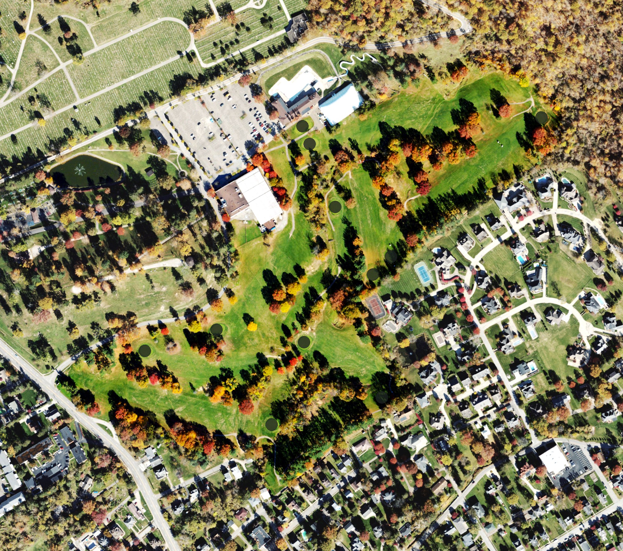 Aerial view of Bloch Memorial Golf Course, WV