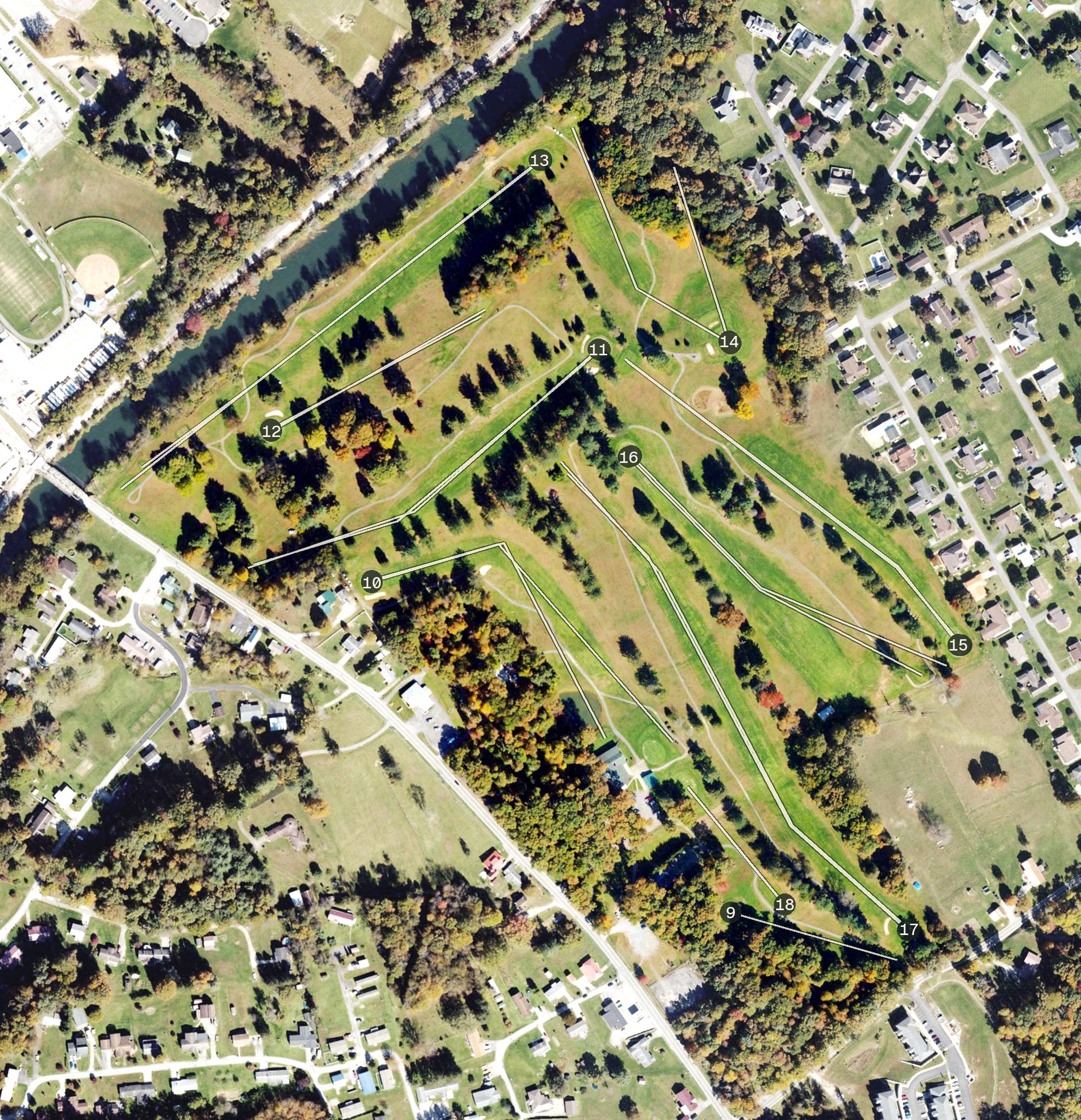 Aerial view of Buckhannon Country Club Golf Course, WV