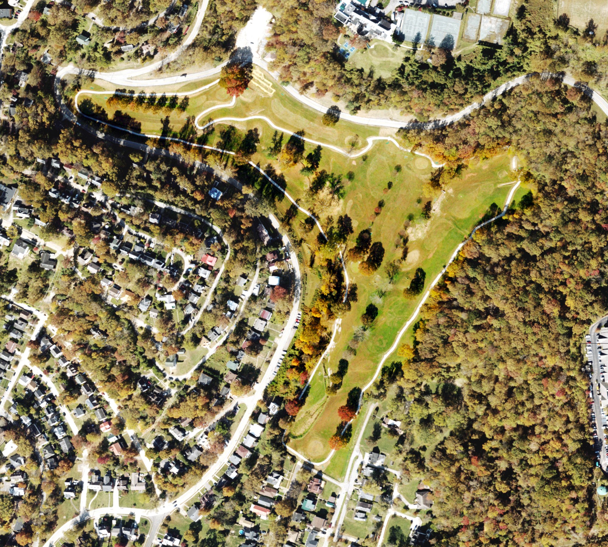 Aerial view of Cato Park Golf Course, WV
