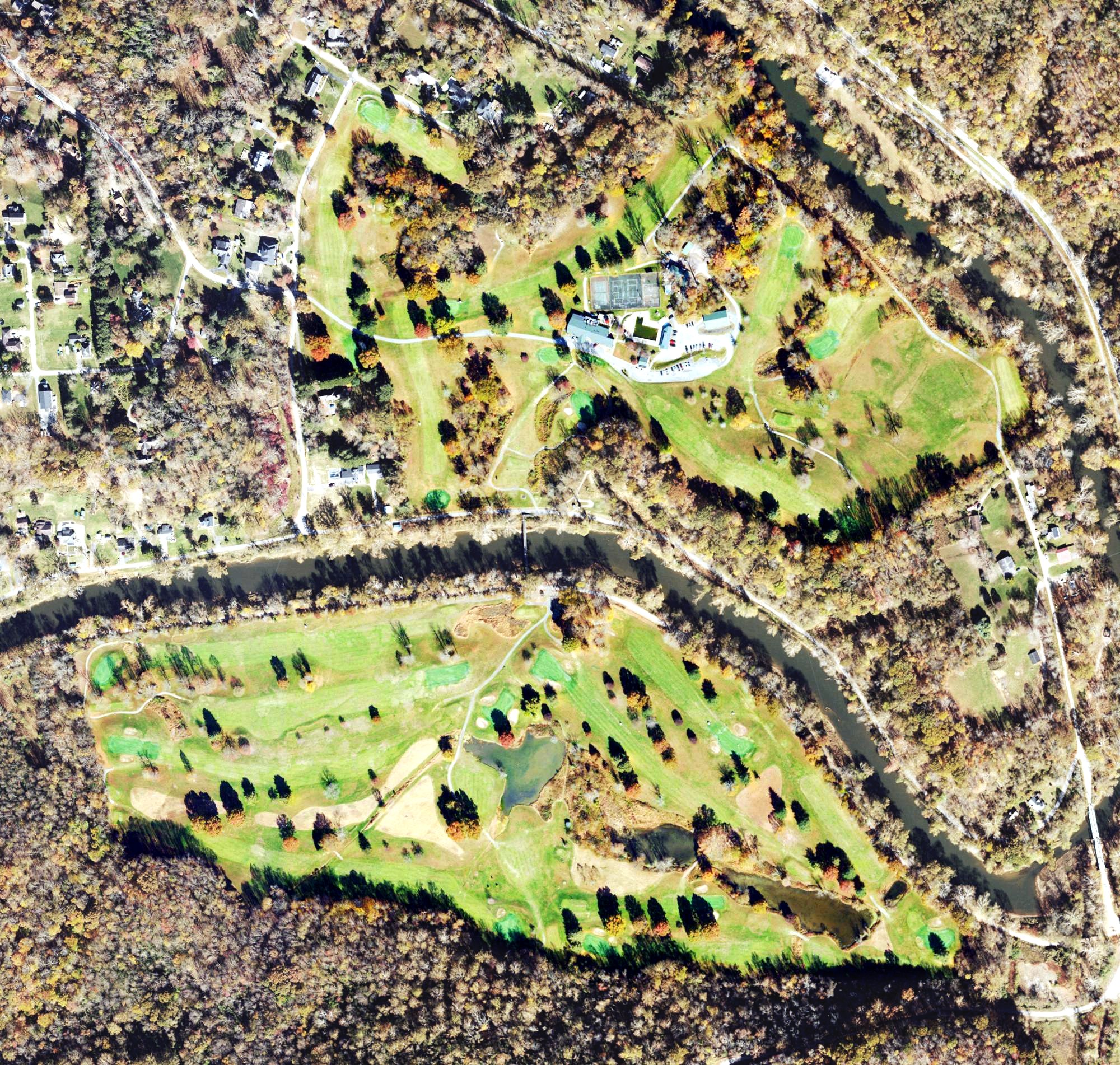 Aerial view of Clarksburg Country Club, WV