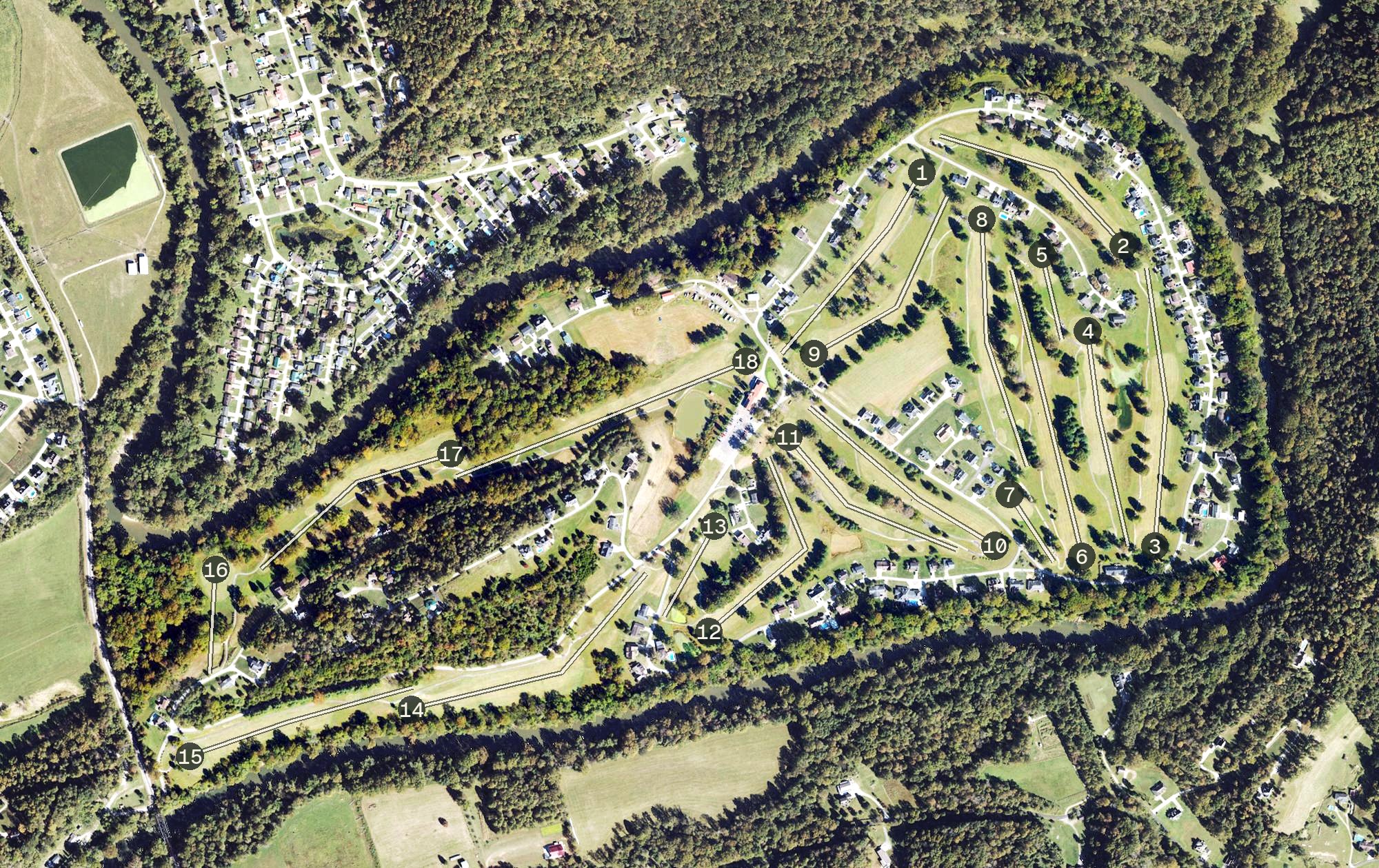 Aerial view of Esquire Country Club, WV