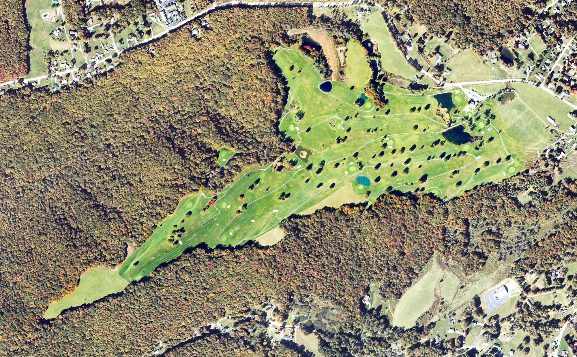 Aerial view of Grandview Country Club Golf Course, WV