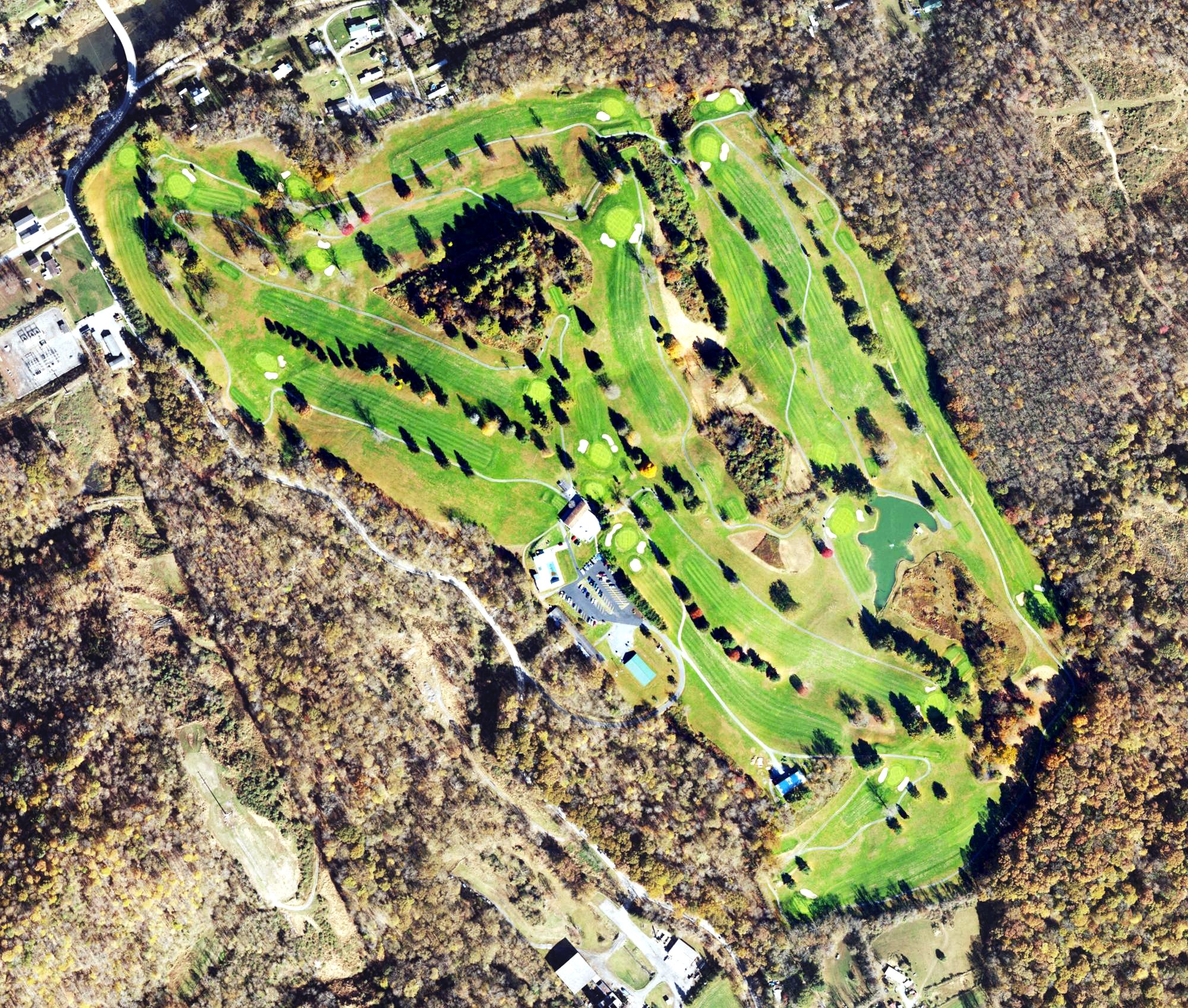 Aerial view of Green Hills Country Club, WV