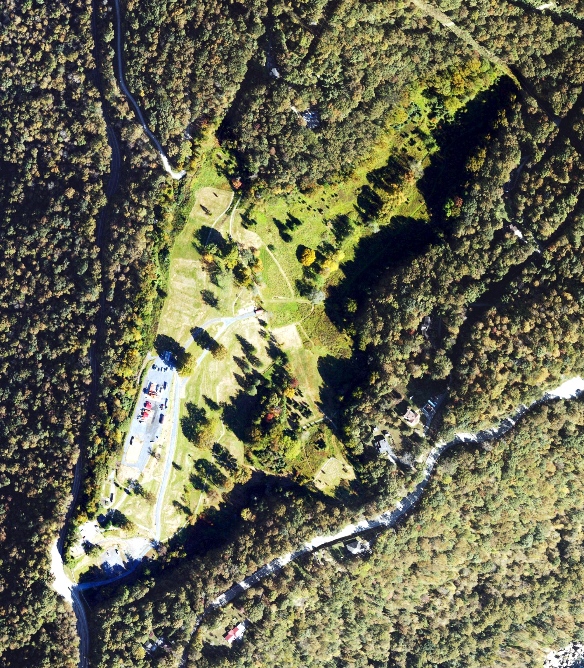 Aerial view of Hawks Nest State Park Golf Course, WV
