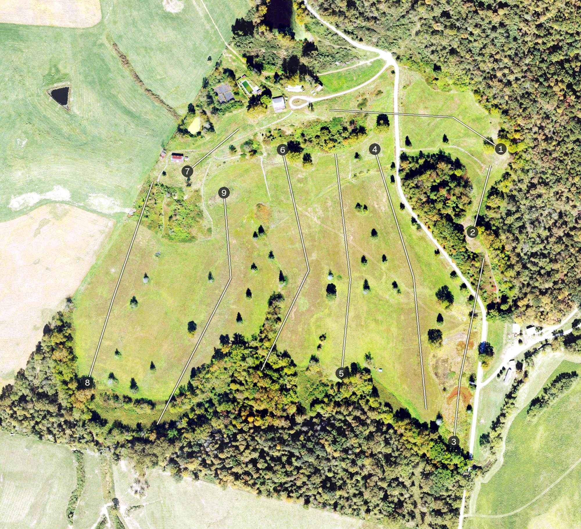 Aerial view of Hidden Valley Country Club, WV