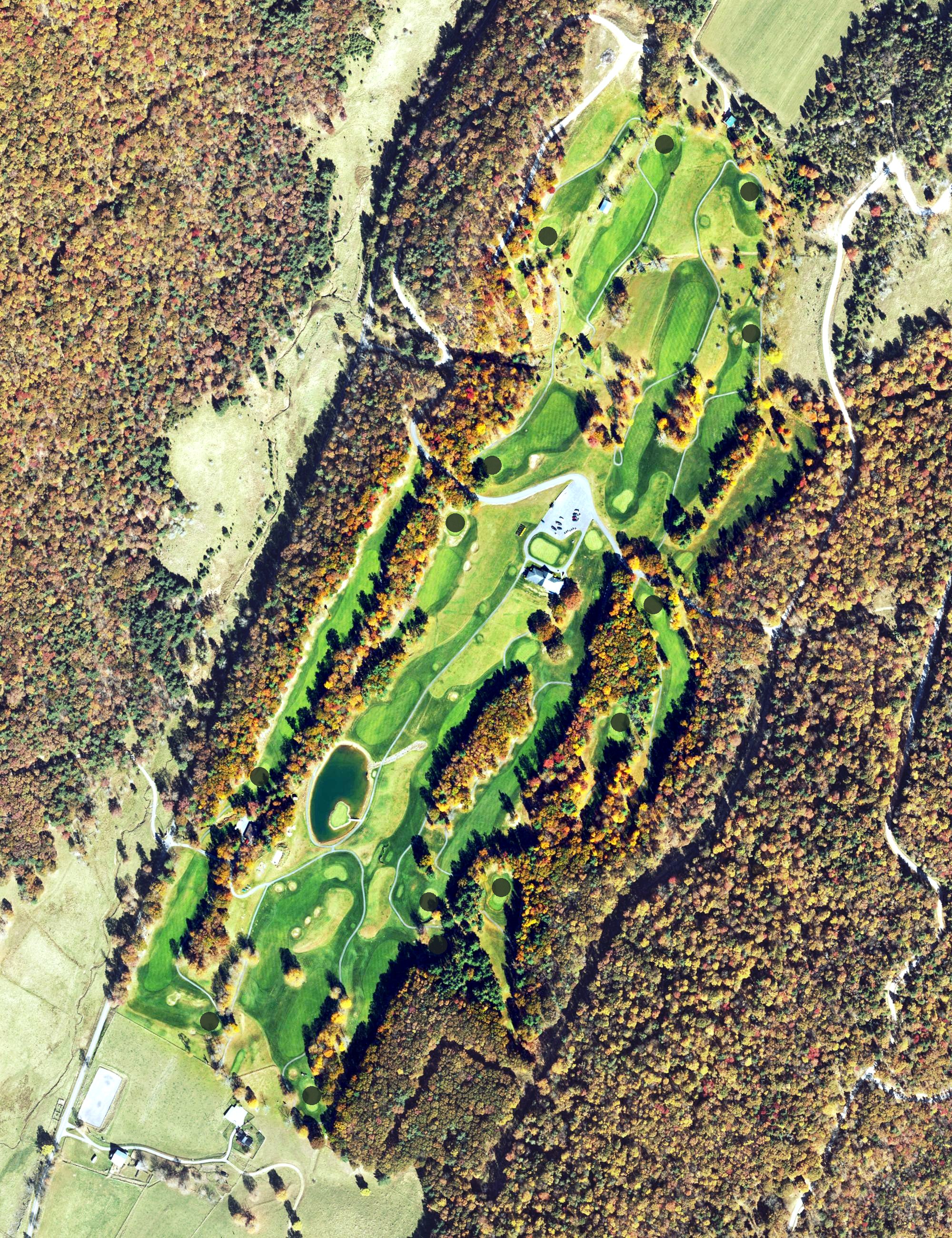 Aerial view of Highlands Golf Club, WV